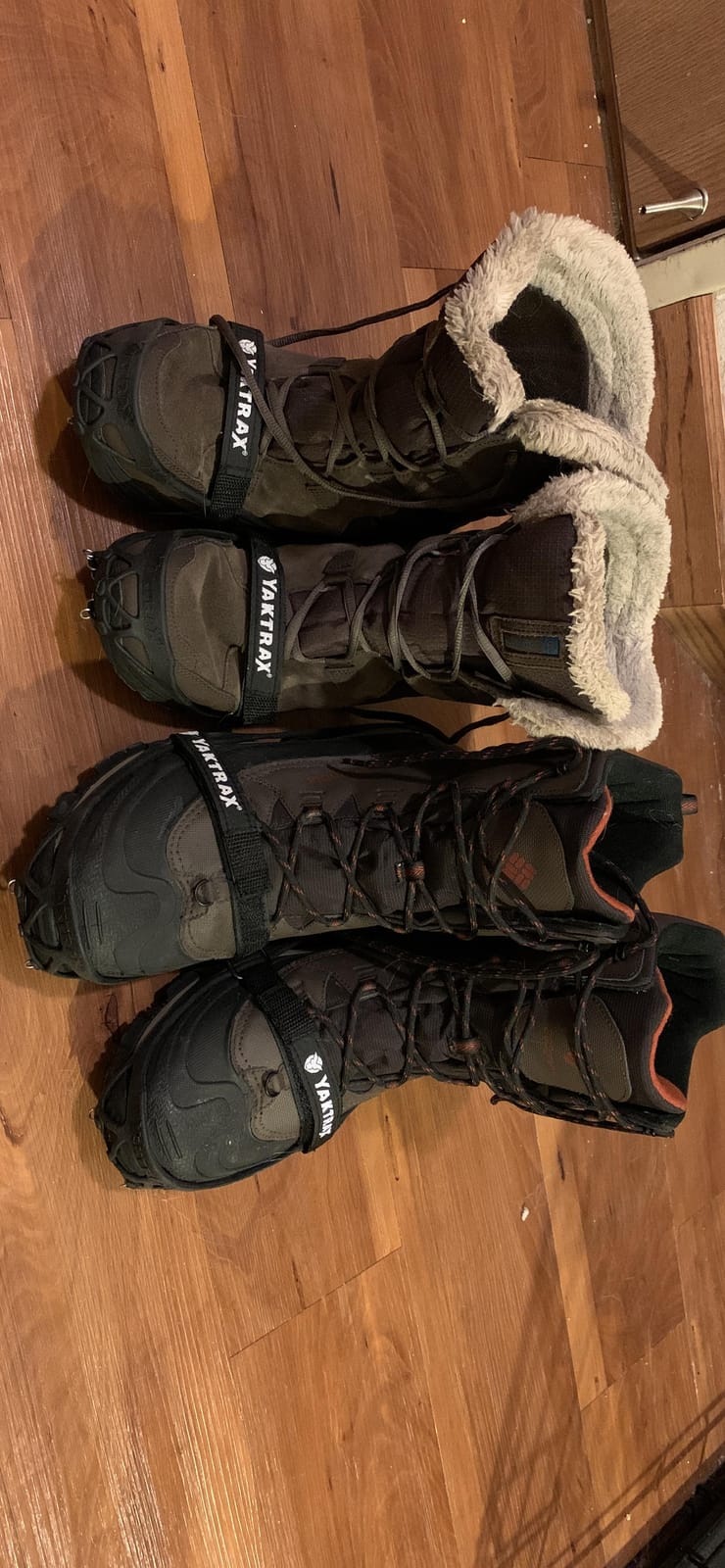 Yaktrax Pro Traction Cleats - 360-Degree Grip on Snow, Ice, & Multi-Terrain Surfaces - Elastic Outer Band w/Easy-On/Off Heel Tab & 1.4mm Stainless Steel Coils - Abrasion Resistant - Unisex customer photo 2