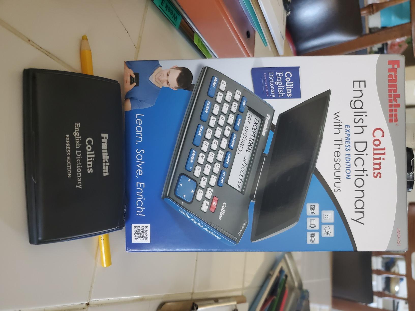 Franklin Collins English Digital Dictionary Express Edition - Your Language Companion with Thesaurus, Games, Converters with Synonyms and Antonyms - Electronic customer photo 2
