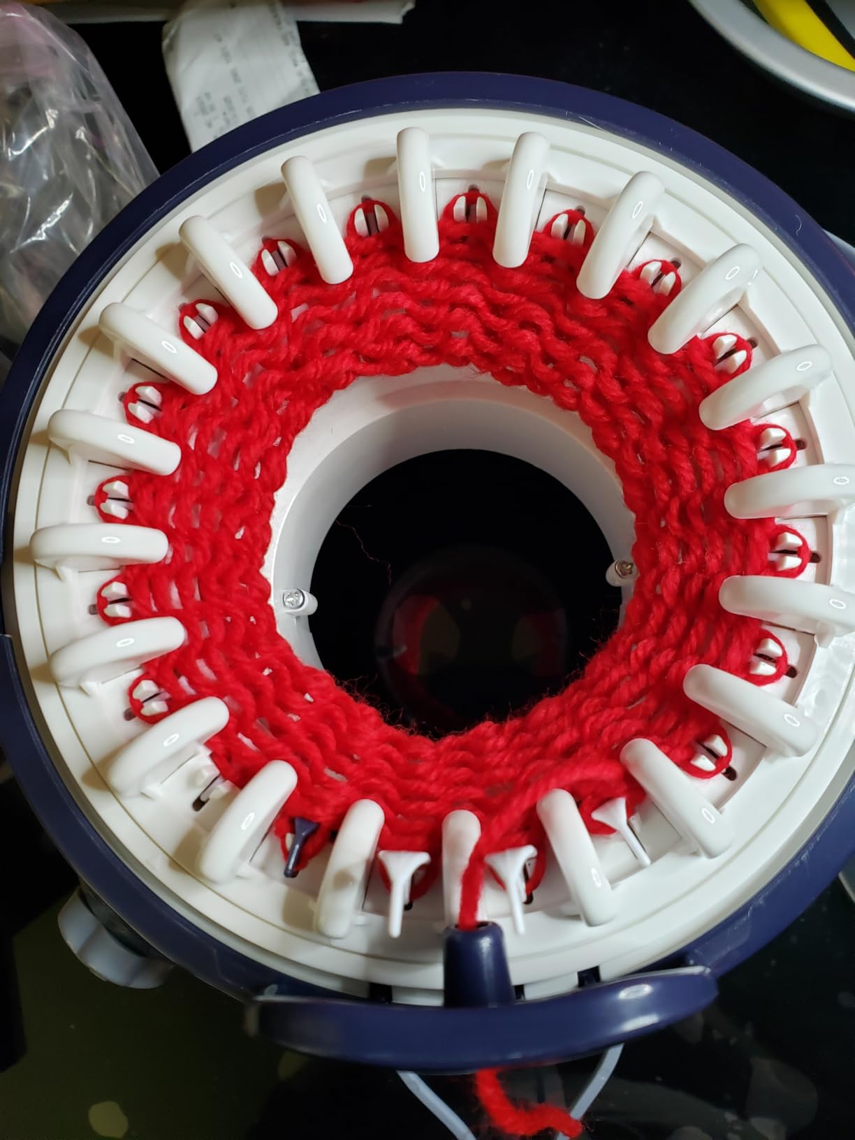 Prym MIDI Knitting Mill Machine for Knit Tubes and Flat Panels, Purple, White customer photo 2