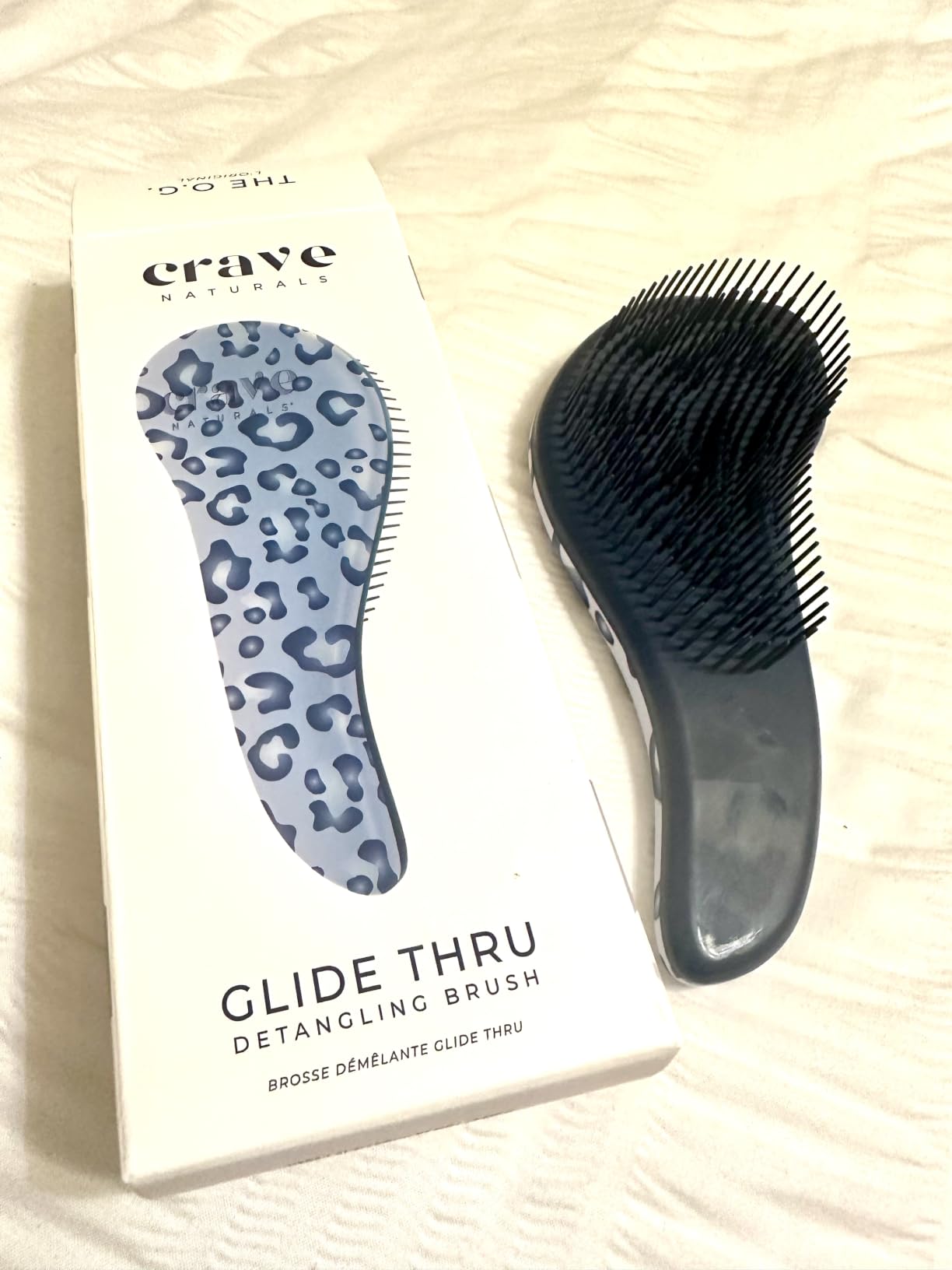 Crave Naturals Glide Thru Detangling Brush, Detangler Brush for Curly, Straight, Wet and Dry Hair Comb for Adults and Kids, Hair Accessories for Women, Black customer photo 1