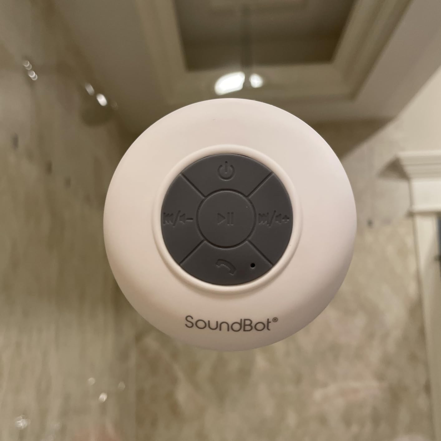 Soundbot® Waterproof Shower Speaker HD Water Resistant Bluetooth Handsfree Portable with Loud Clear Sounds 6+hrs of Playtime, Wireless Suction Cup Small Durable for Outdoors Travel Home SB510 (Black) customer photo 1