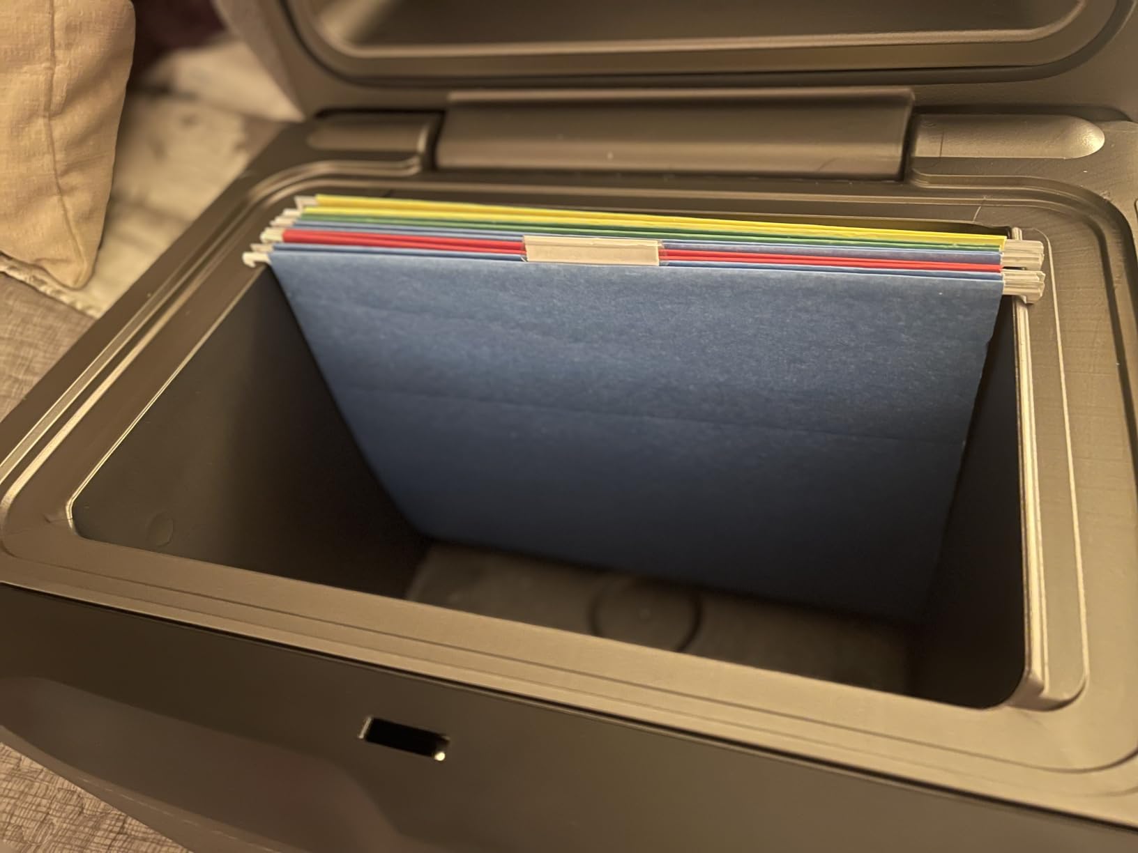 SentrySafe Fireproof and Waterproof Lock Box with Key Lock, File Safe with Carrying Handles for Documents, 0.66 Cubic Feet, 14.1 x 16.6 x 13.8 Inches, FHW40100 customer photo 2
