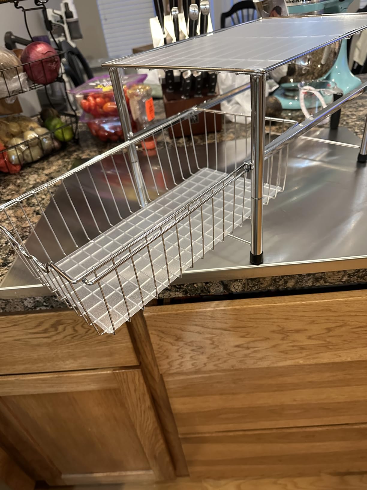 Deco Brothers Stackable Under Sink Organizer with Sliding Basket, Chrome customer photo 1