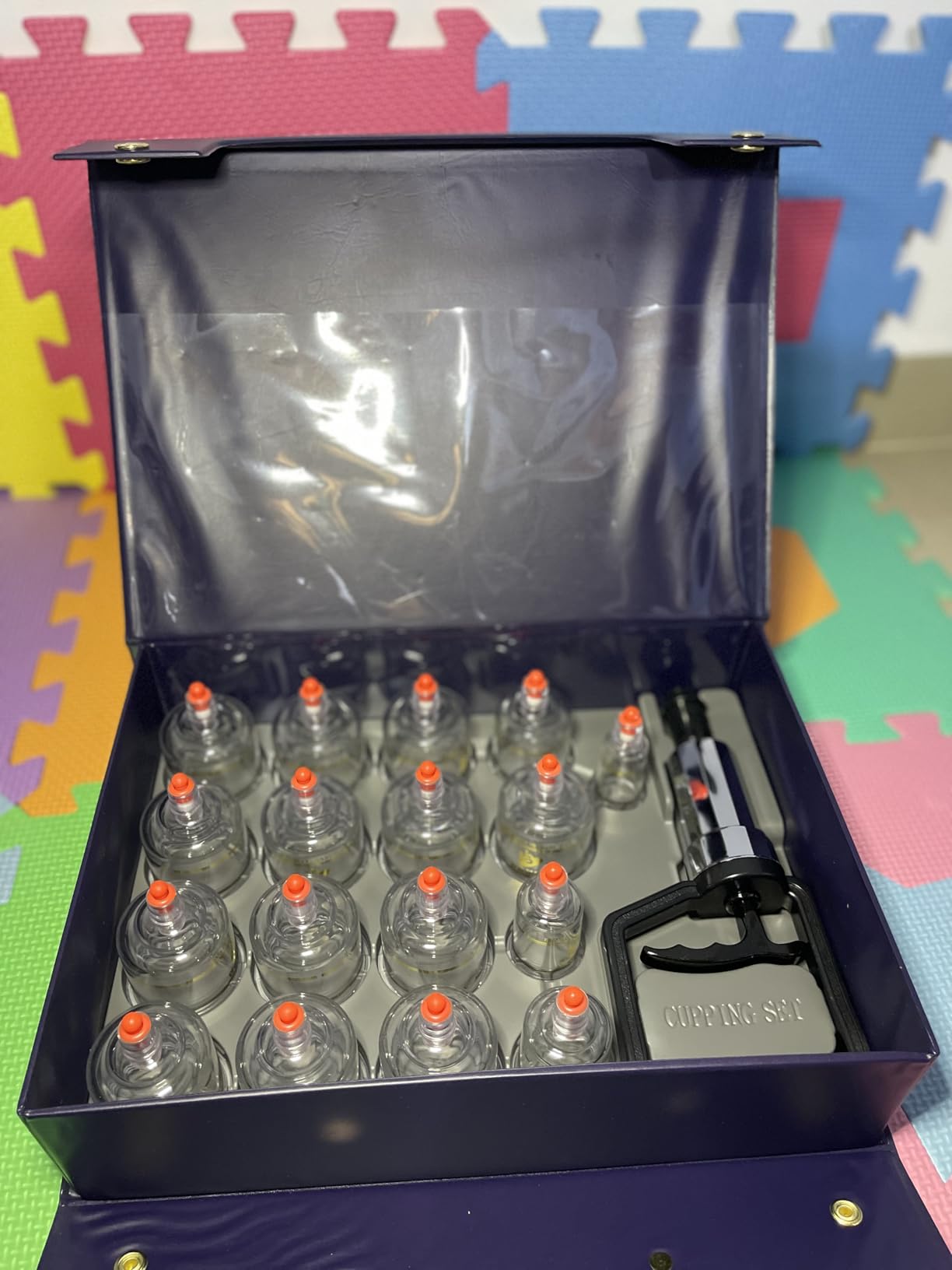 Hansol Cupping Therapy Equipment Set with Pumping Handle 17 Cups (Made in Korea) customer photo 2