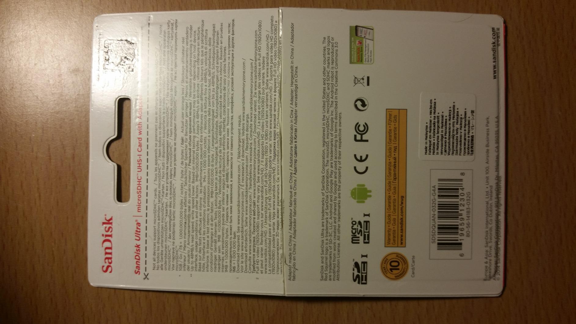 SanDisk Ultra 32GB UHS-I/Class 10 Micro SDHC Memory Card With Adapter - SDSDQUAN-032G-G4A customer photo 1
