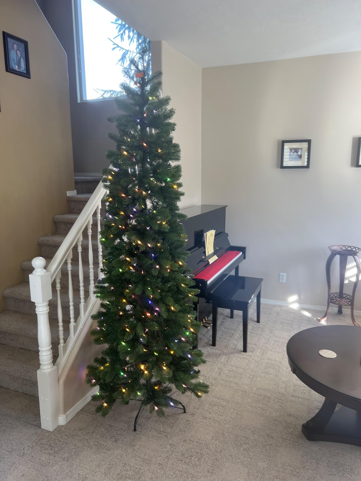 National Tree Company 7.5ft Pre-Lit Downswept Douglas Fir Christmas Tree customer photo 2