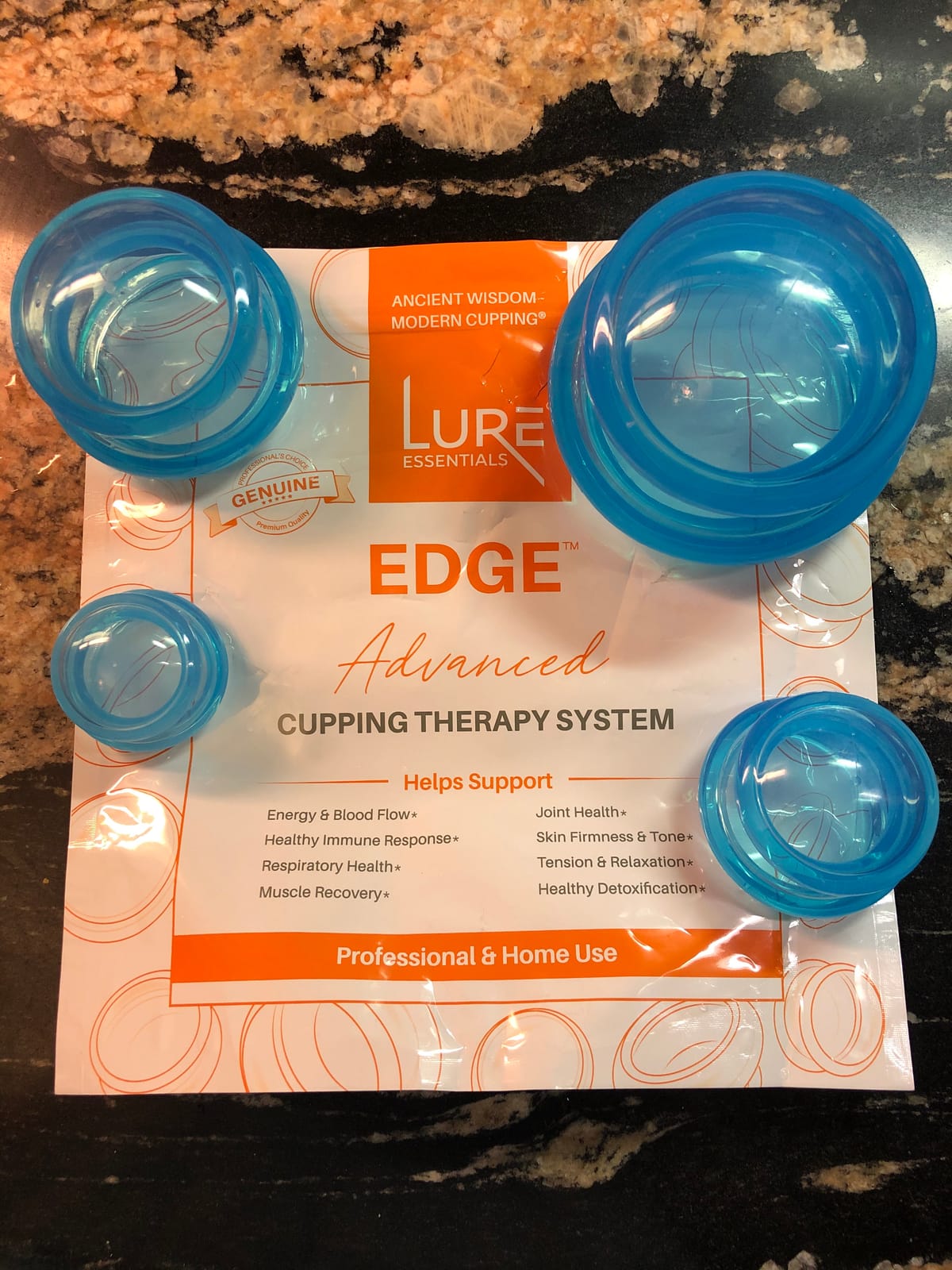 Silicone Cupping Therapy Set Professional Massage Cupping Cups for Cupping Therapy 4 Cup Kit for Massage, Myofascial Release, Cellulite Reduction (Lure Blue) customer photo 1