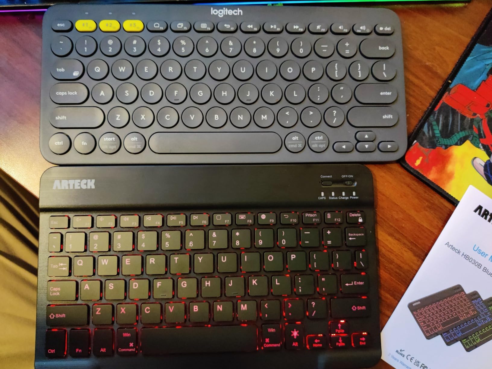 Arteck Universal Backlit Wireless Bluetooth Keyboard for iPad, Tablet, PC customer photo 1