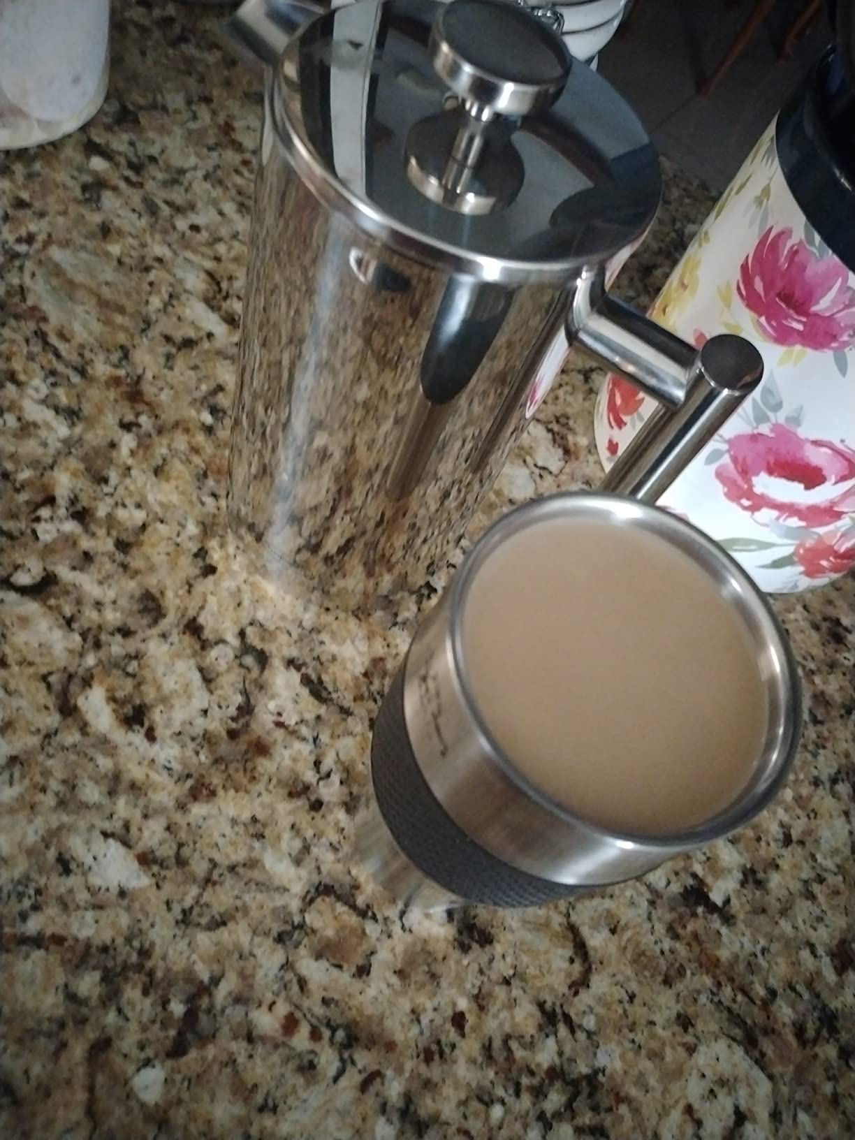 SterlingPro Extra Large Non-Toxic Insulated Stainless Steel French Press Coffee Maker, 1/2 Gallon/ 2L/ 64oz Capacity (59 oz Brew Yield) - Metal XXL Double Wall | Plastic Free | Mirror | 16 Cups/8 Mugs customer photo 1