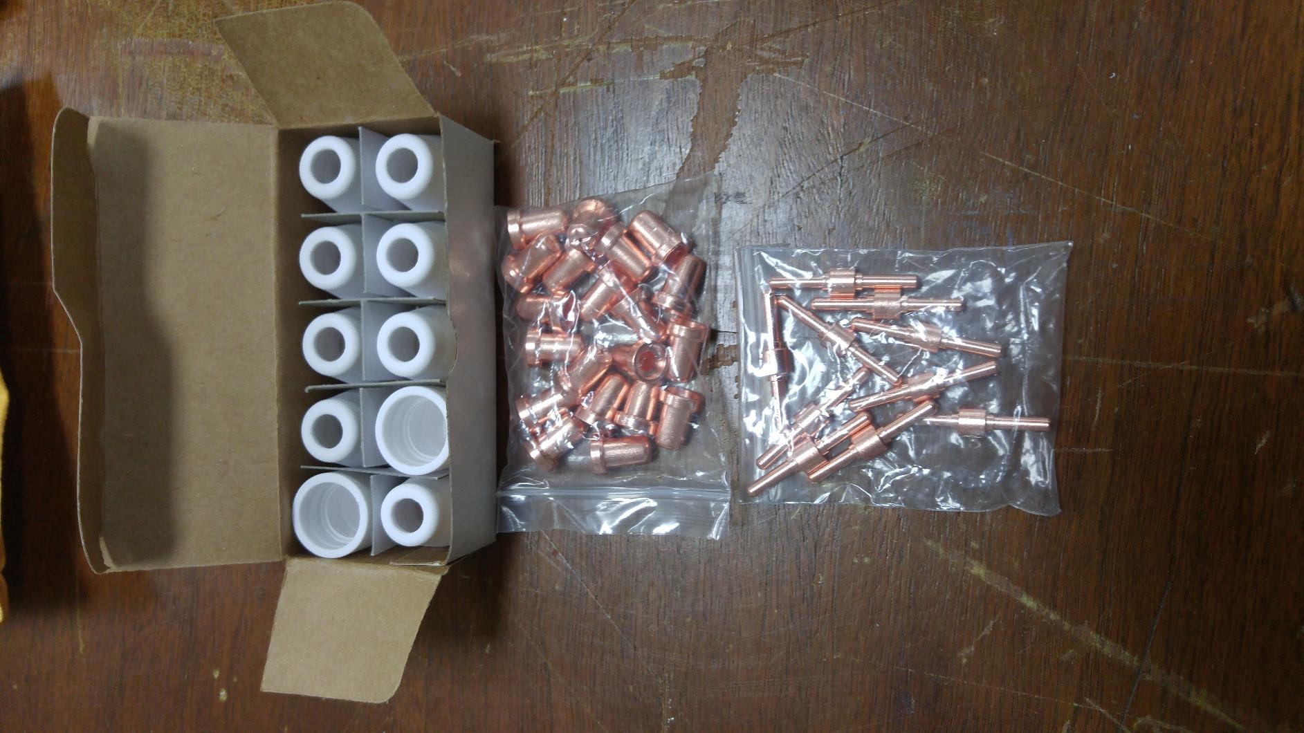 RIVERWELD PT-31 Plasma Cutting Torch Consumables Extended kit 60pcs customer photo 2