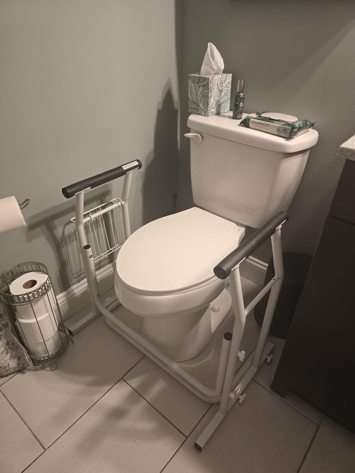 Vive Toilet Safety Rail with Arms - 300LBS Support Frame with Handles customer photo 1