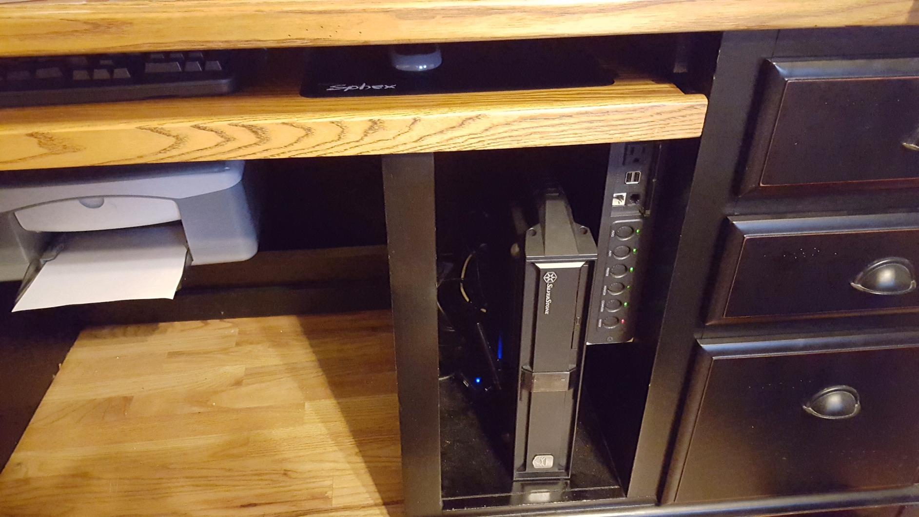 Silverstone Technology Mini-ITX Slim Small Form Factor Computer Case with Handle ML08B-H customer photo 2