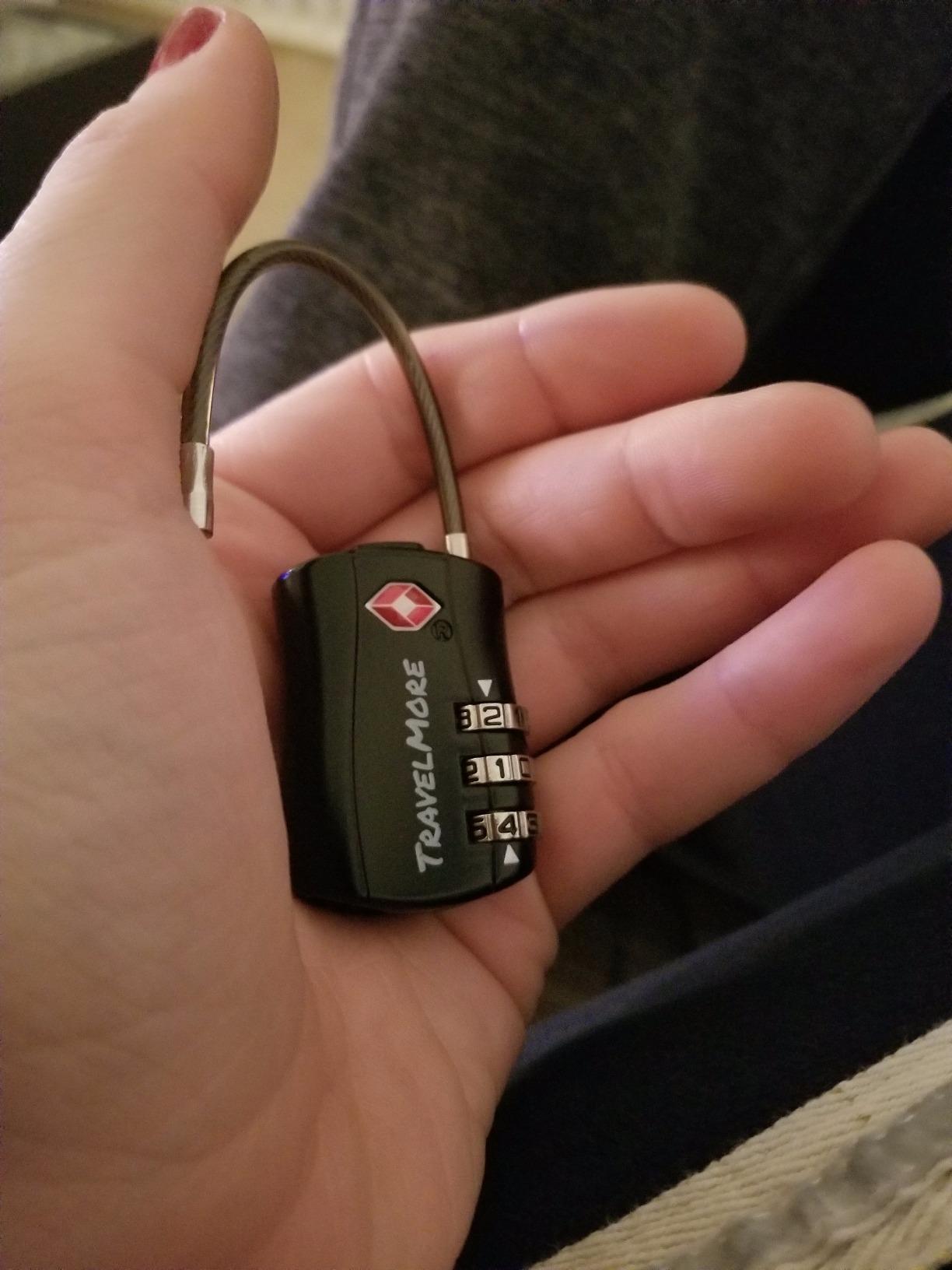 TravelMore TSA Approved Luggage Locks, Travel Combination Cable Locks customer photo 2