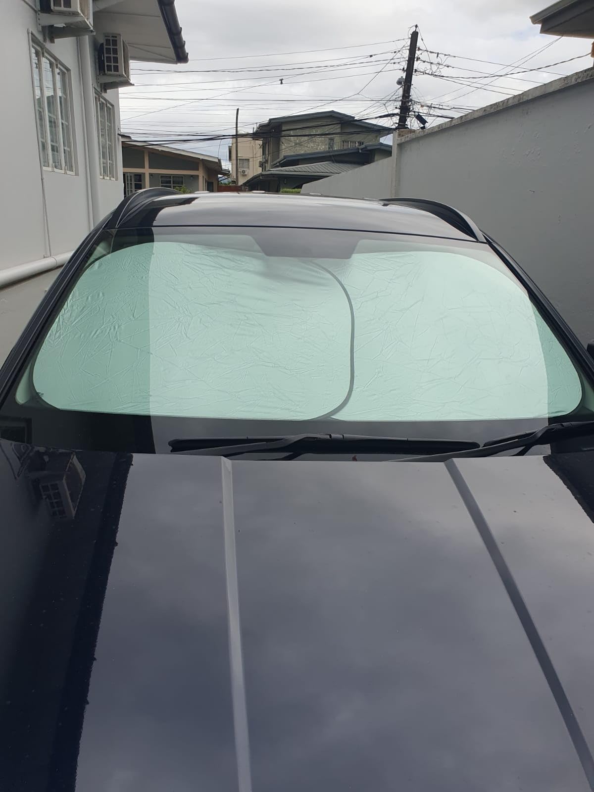 EzyShade Car Windshield Sun Shade. See Vehicle Size-Chart. Medium (M) Size | Foldable 2-Piece Sunshade with Shield-X Reflective Technology. Sun Visor for SUV, Truck, Car Front Windshield. See Size Chart customer photo 1