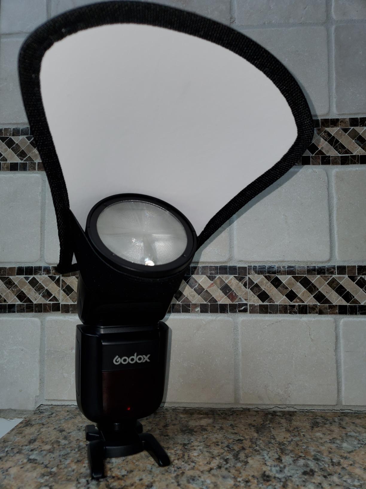 2 Pack Flash Diffuser Reflector - 2-Sided White/Silver Bend Bounce Flash Reflector Kit with Elastic Strap for Canon, Nikon, Sony, Fuji and All Speedlight Flashes customer photo 1