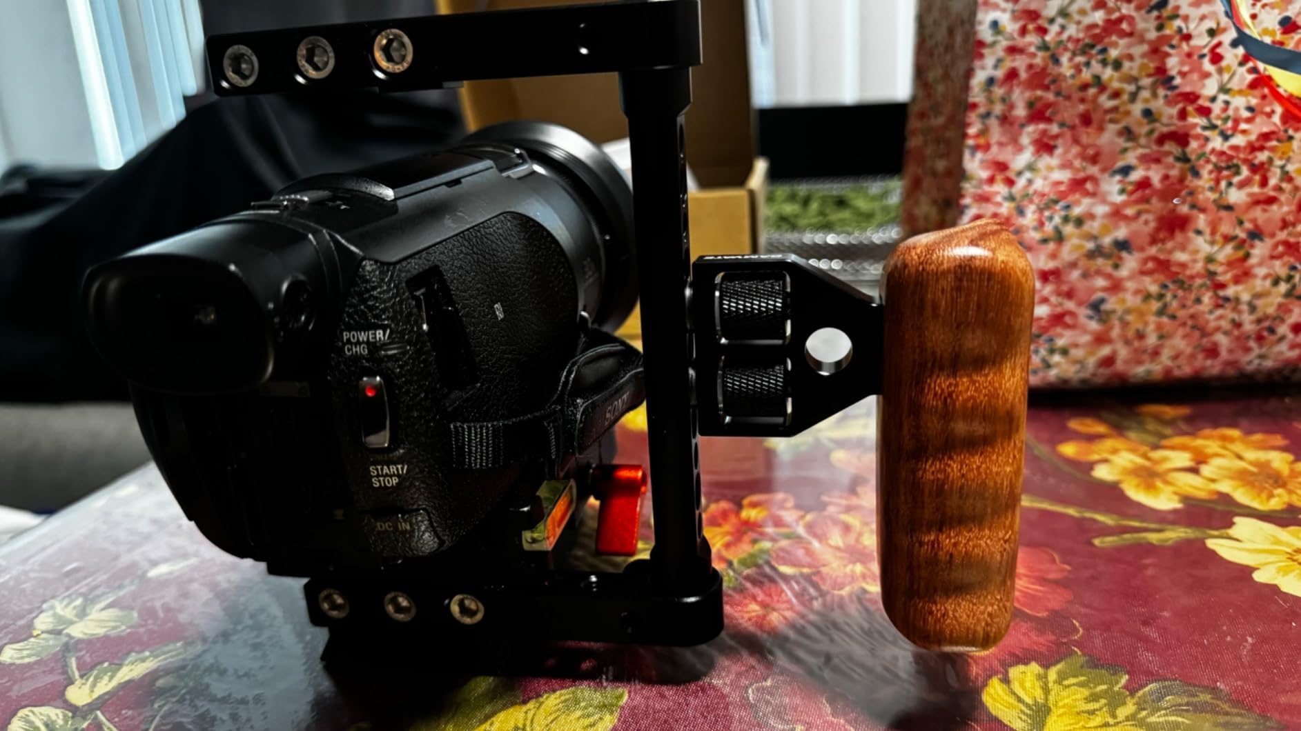 CAMVATE DSLR Video Camera Cage Stabilizer Rig with Wooden Handle customer photo 1