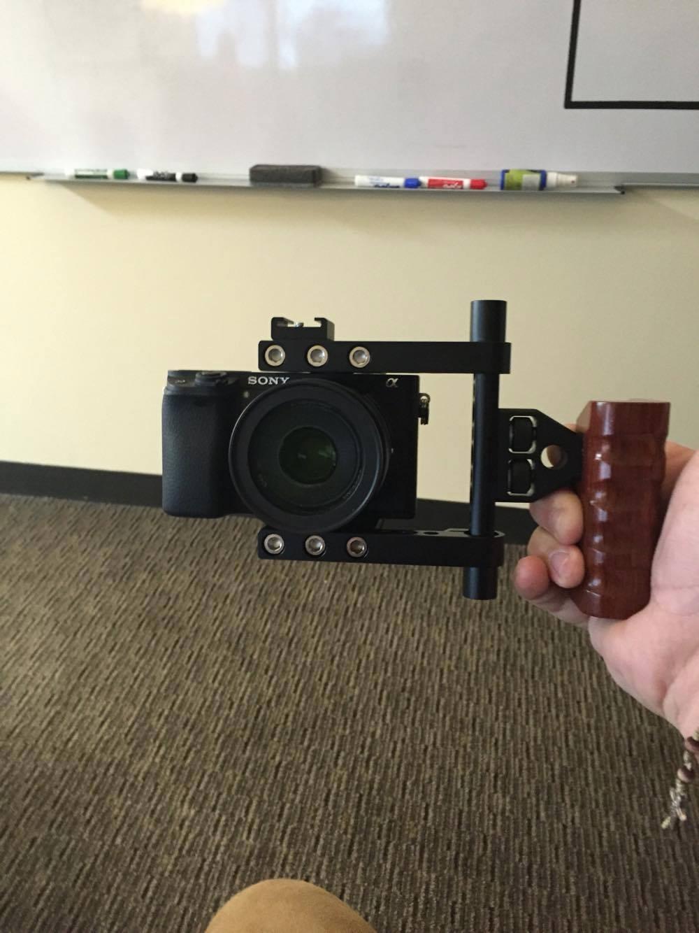 CAMVATE DSLR Video Camera Cage Stabilizer Rig with Wooden Handle customer photo 2