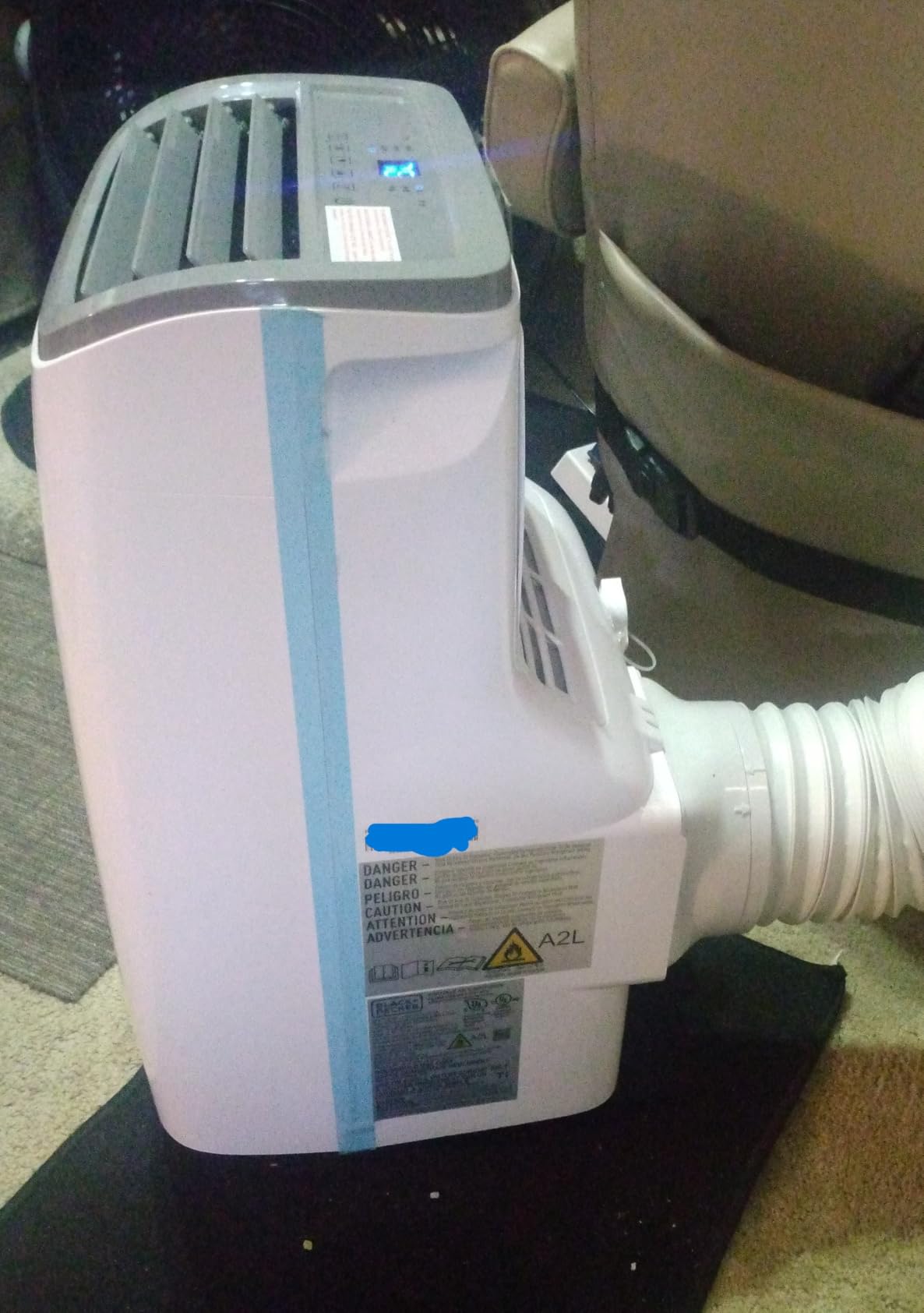BLACK+DECKER Portable Air Conditioner, 9,000 BTU, BPACT08WT, White customer photo 1