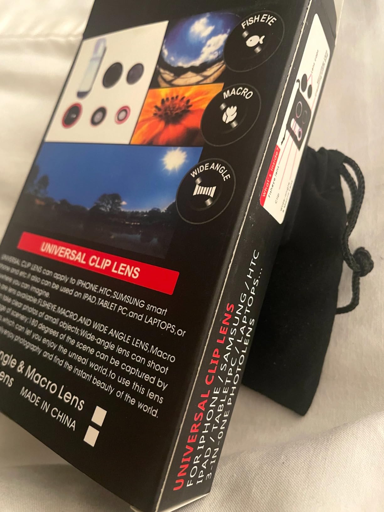 Ailun Phone Lens, 3 in 1 Clip on Fish Eye Lens+Wide Angle+Macro Lens customer photo 1
