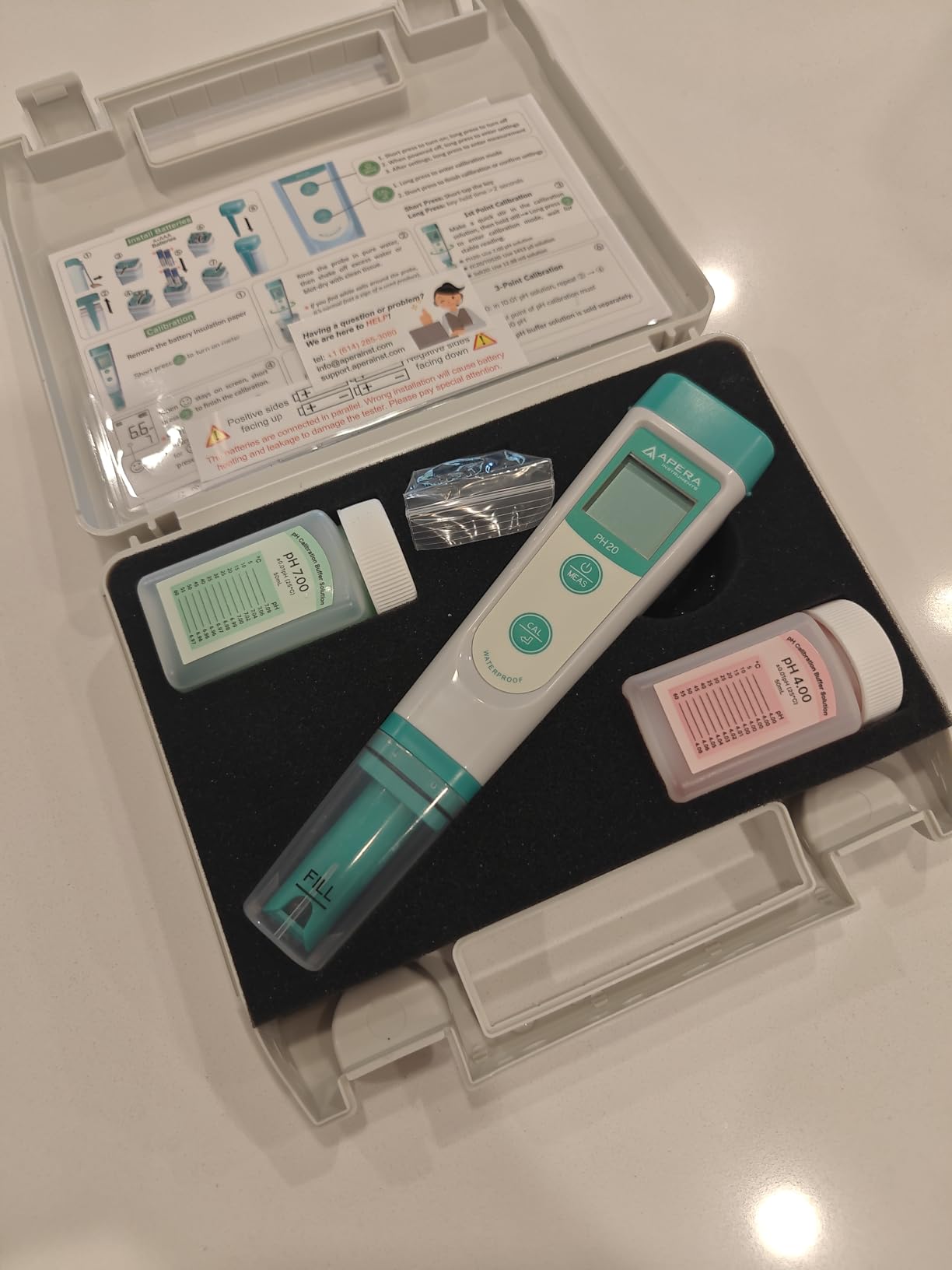 APERA INSTRUMENTS AI209 Value Series PH20 Waterproof pH Tester Kit, ±0.1 pH Accuracy customer photo 2