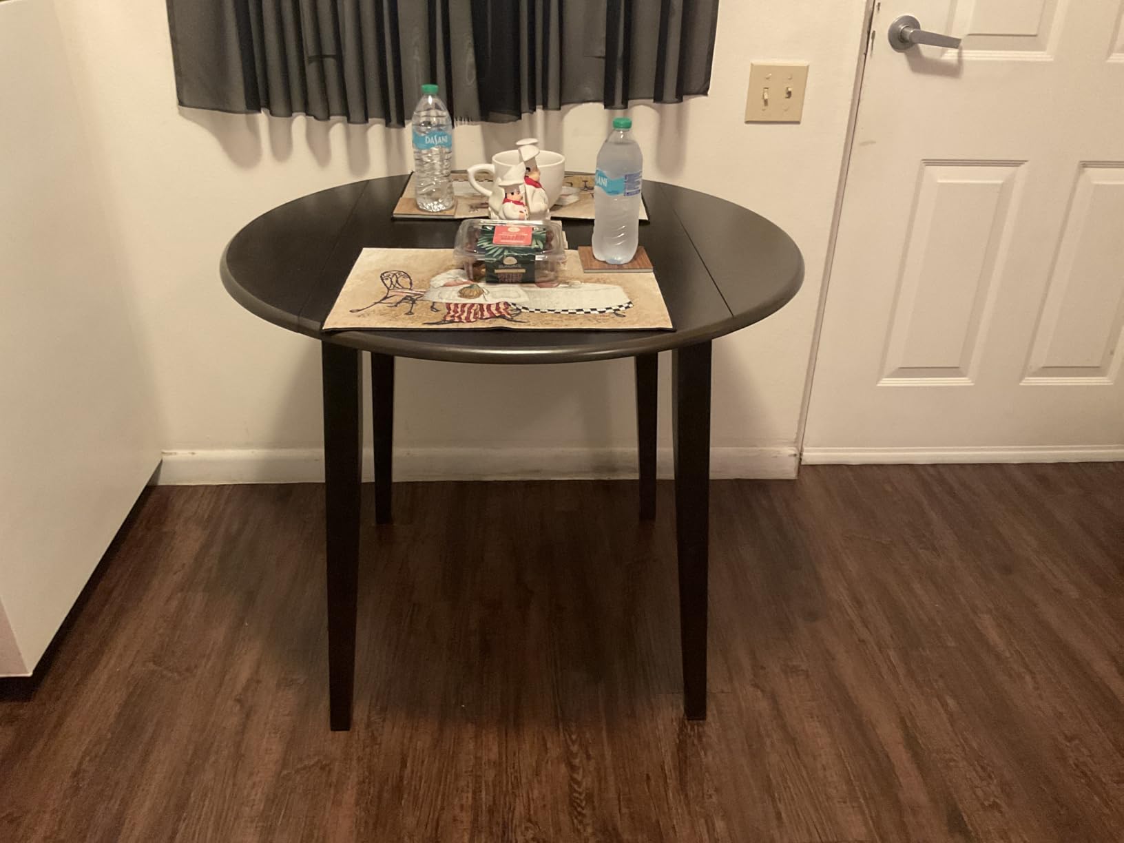 Signature Design by Ashley Small Round Drop Leaf Dining Table, Brown customer photo 2