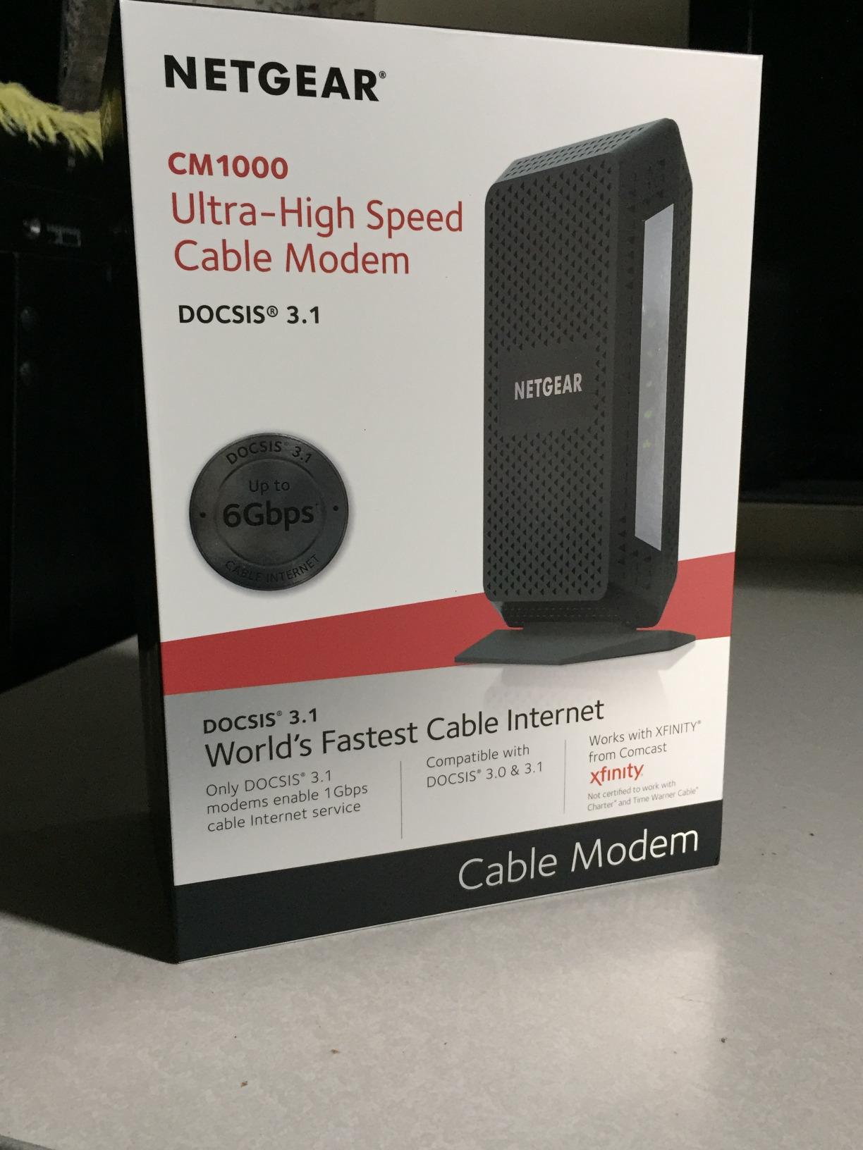 NETGEAR Cable Modem DOCSIS 3.1 (CM1000) Gigabit Modem, Compatible with All Major ISP Providers Including Xfinity, Spectrum, Cox, for Cable Plans Up to 1 Gbps,Black customer photo 2