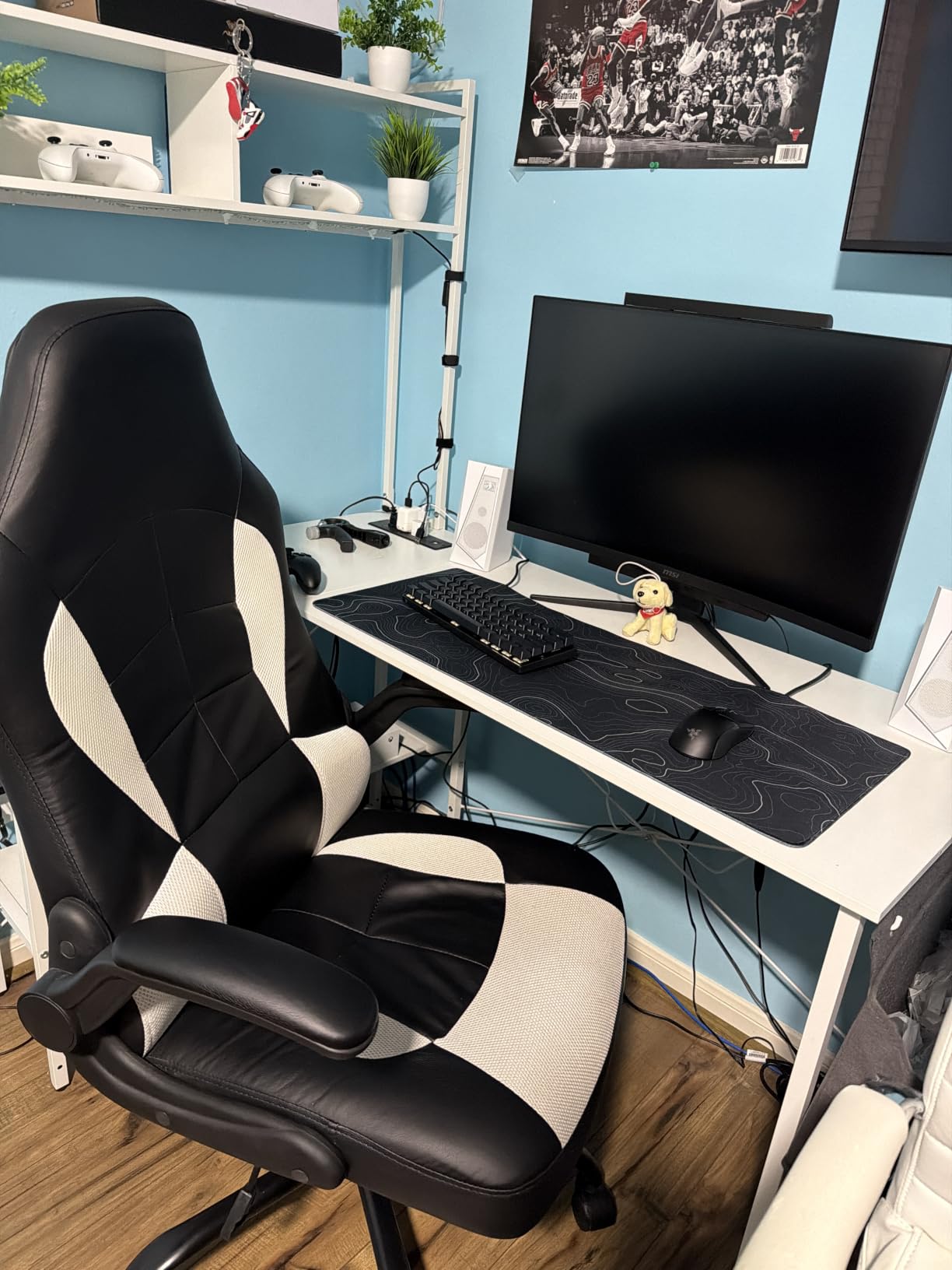 BestOffice Ergonomic Gaming Chair for Adults, Office Desk Chair, White customer photo 1