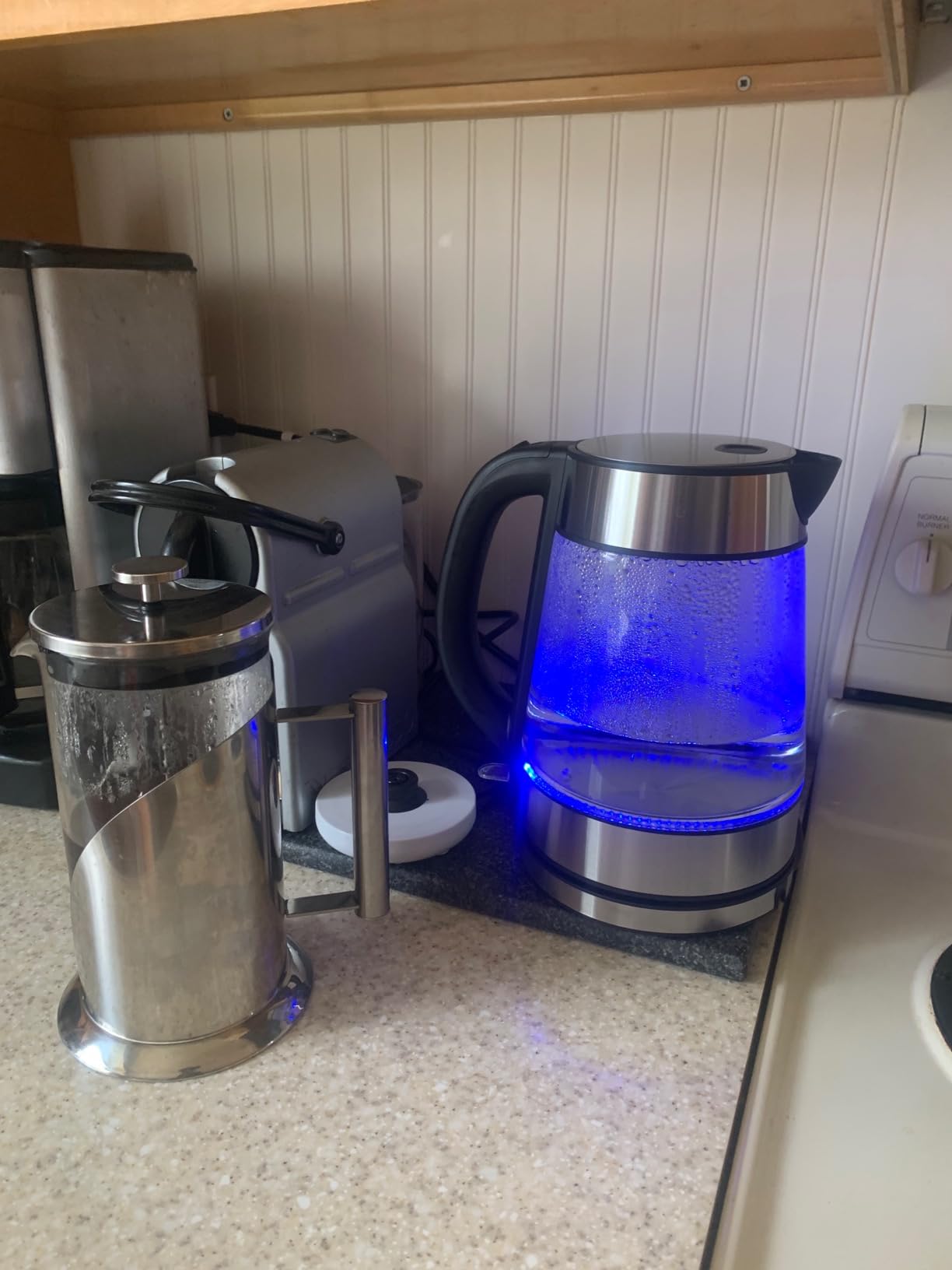 Cafe Du Chateau French Press Coffee Maker, 34 oz Glass, Stainless Steel customer photo 2