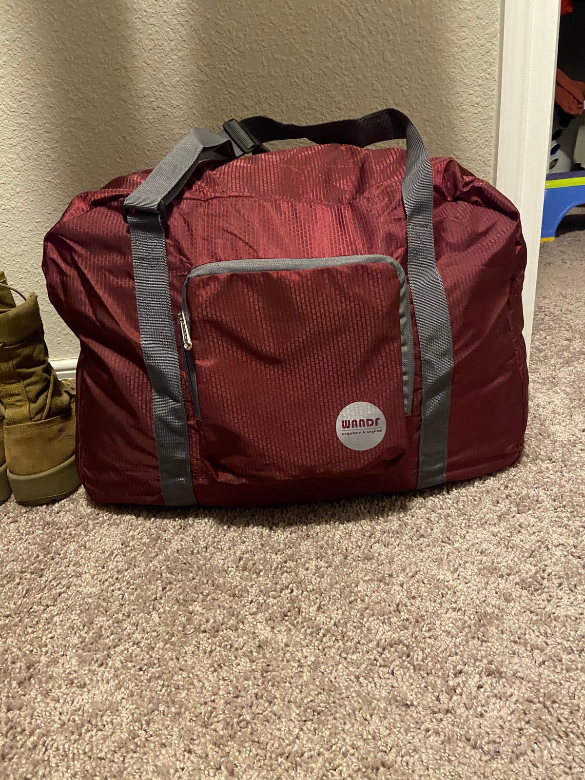 WANDF Foldable Personal Item Travel Bag, Carry on Duffle Bag customer photo 1
