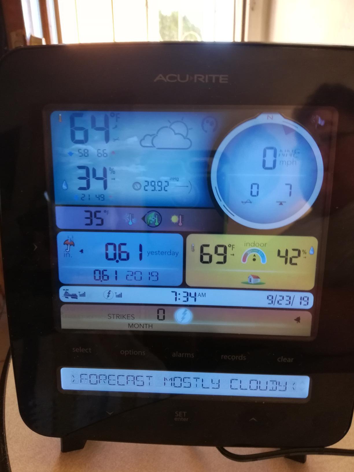 AcuRite Iris (5-in-1) Professional Weather Station with LCD Display and Lightning Detection (01022M) customer photo 1