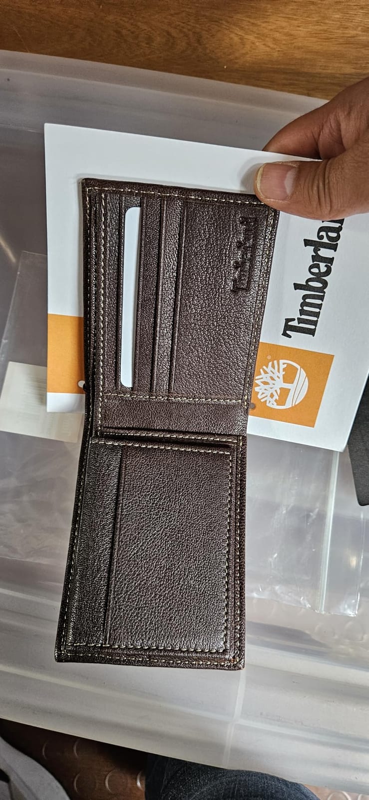 Timberland Men's Genuine Leather Passcase Security RFID Wallet customer photo 2