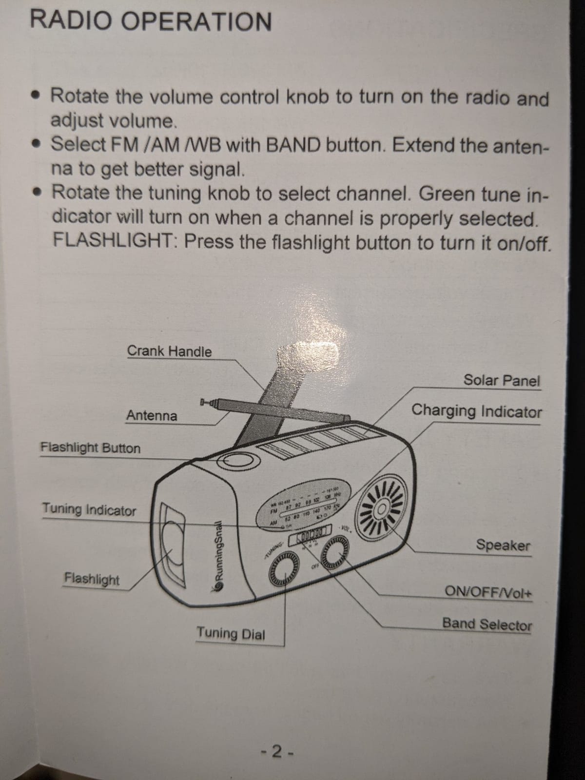 Hand Crank Radio with LED Flashlight,2000mAh NOAA AM FM Emergency Radio customer photo 2