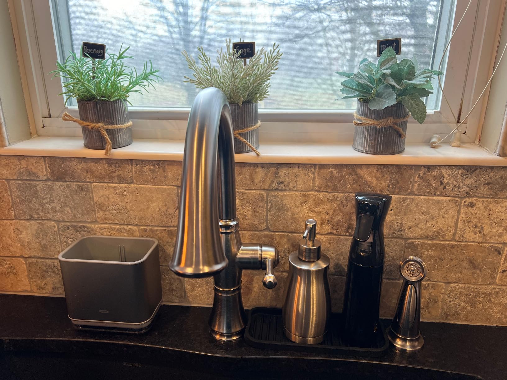 OXO Good Grips Stainless Steel Sink Organizer Caddy & Sponge Holder customer photo 1