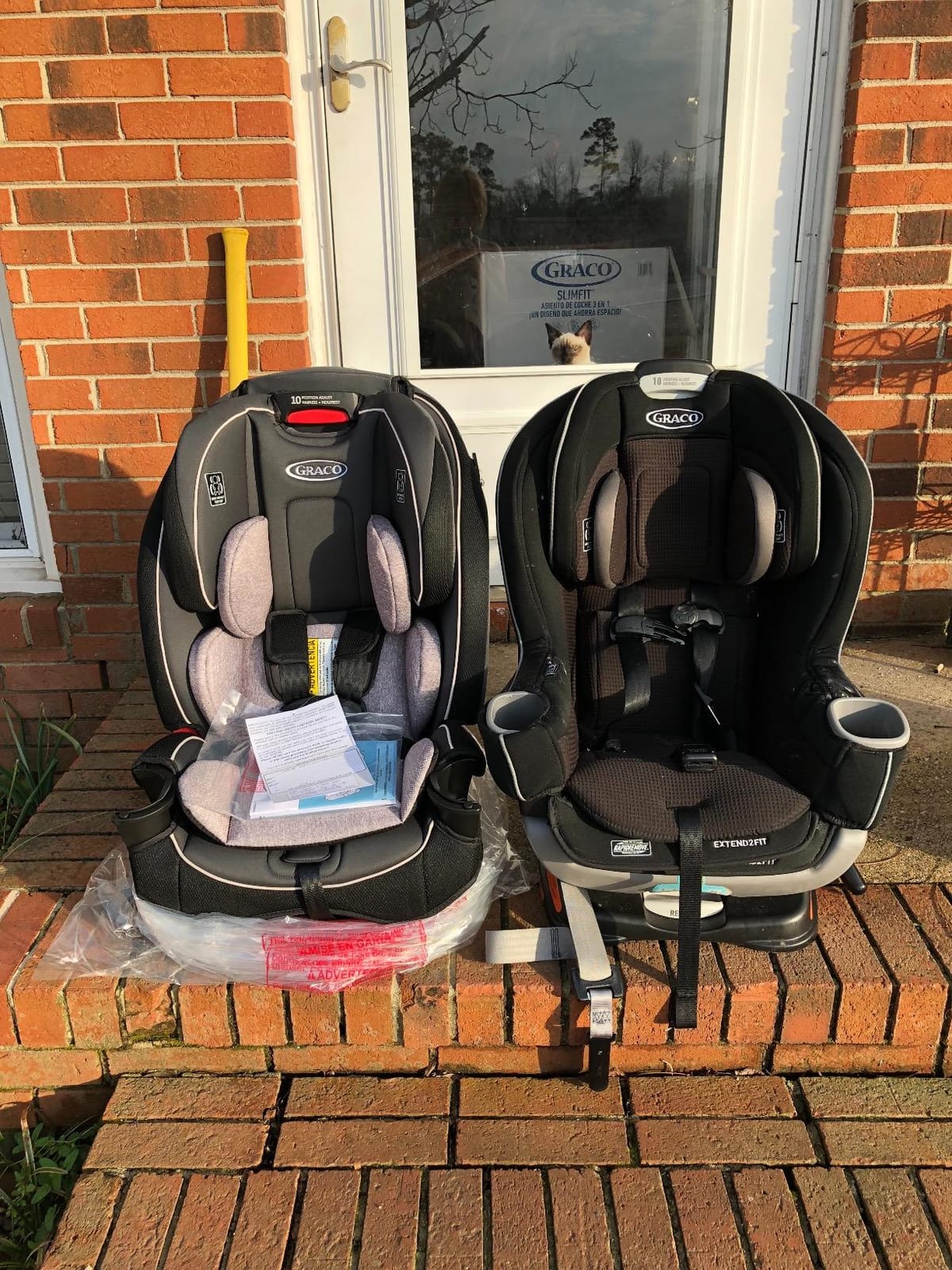Graco SlimFit 3-in-1 Convertible Car Seat, Ultra-Space-Saving Design, Darcie, Suitable for Rear and Forward-Facing, Highback Booster Seat with 10-Position Headrest customer photo 1