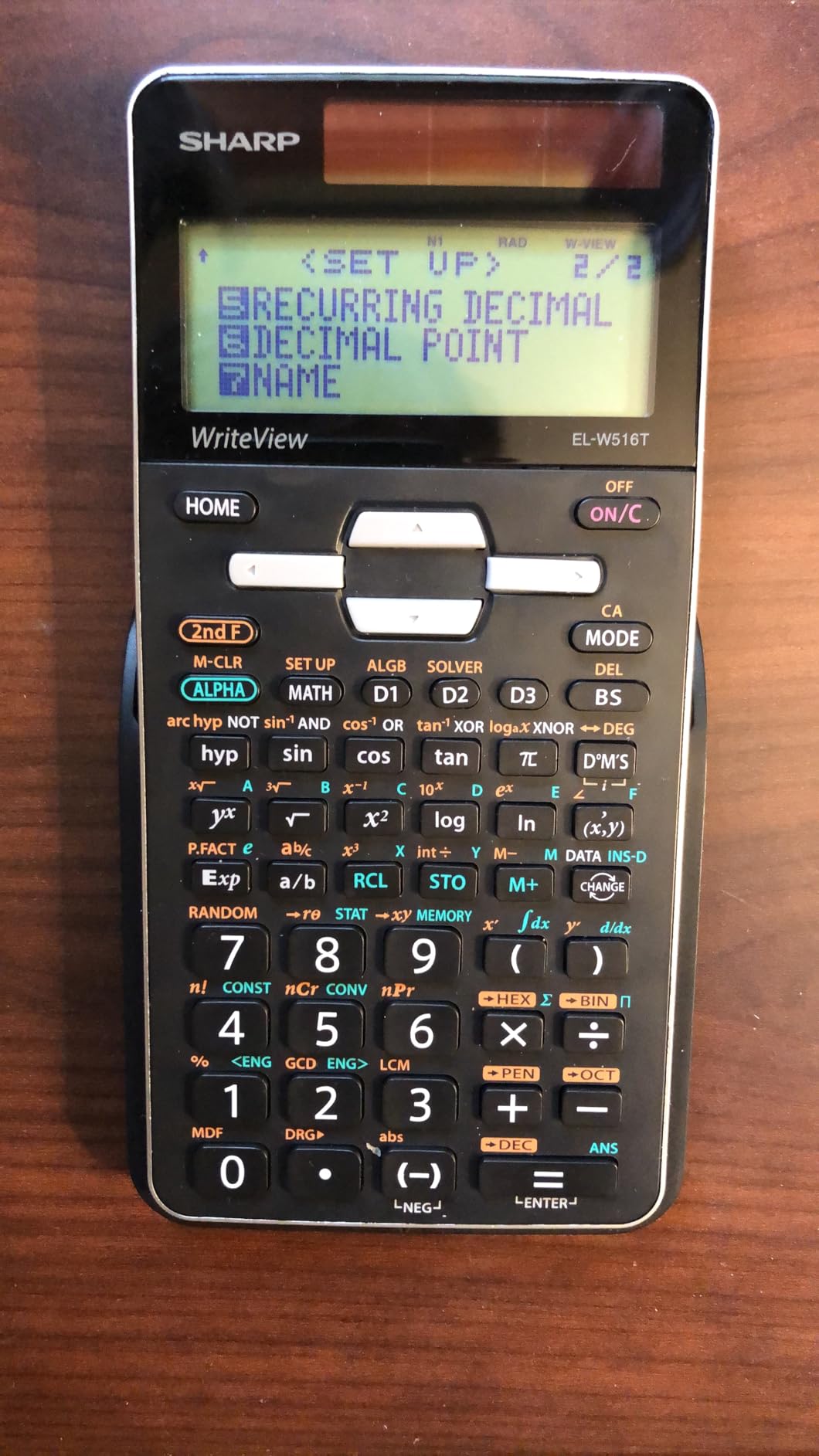 Sharp EL-W516TBSL Advanced Scientific Calculator with WriteView™ 4 Line Display & Solar Power customer photo 1