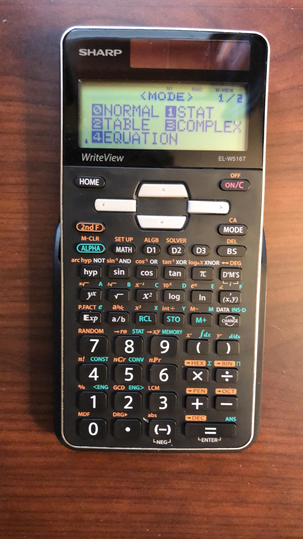 Sharp EL-W516TBSL Advanced Scientific Calculator with WriteView™ 4 Line Display & Solar Power customer photo 2