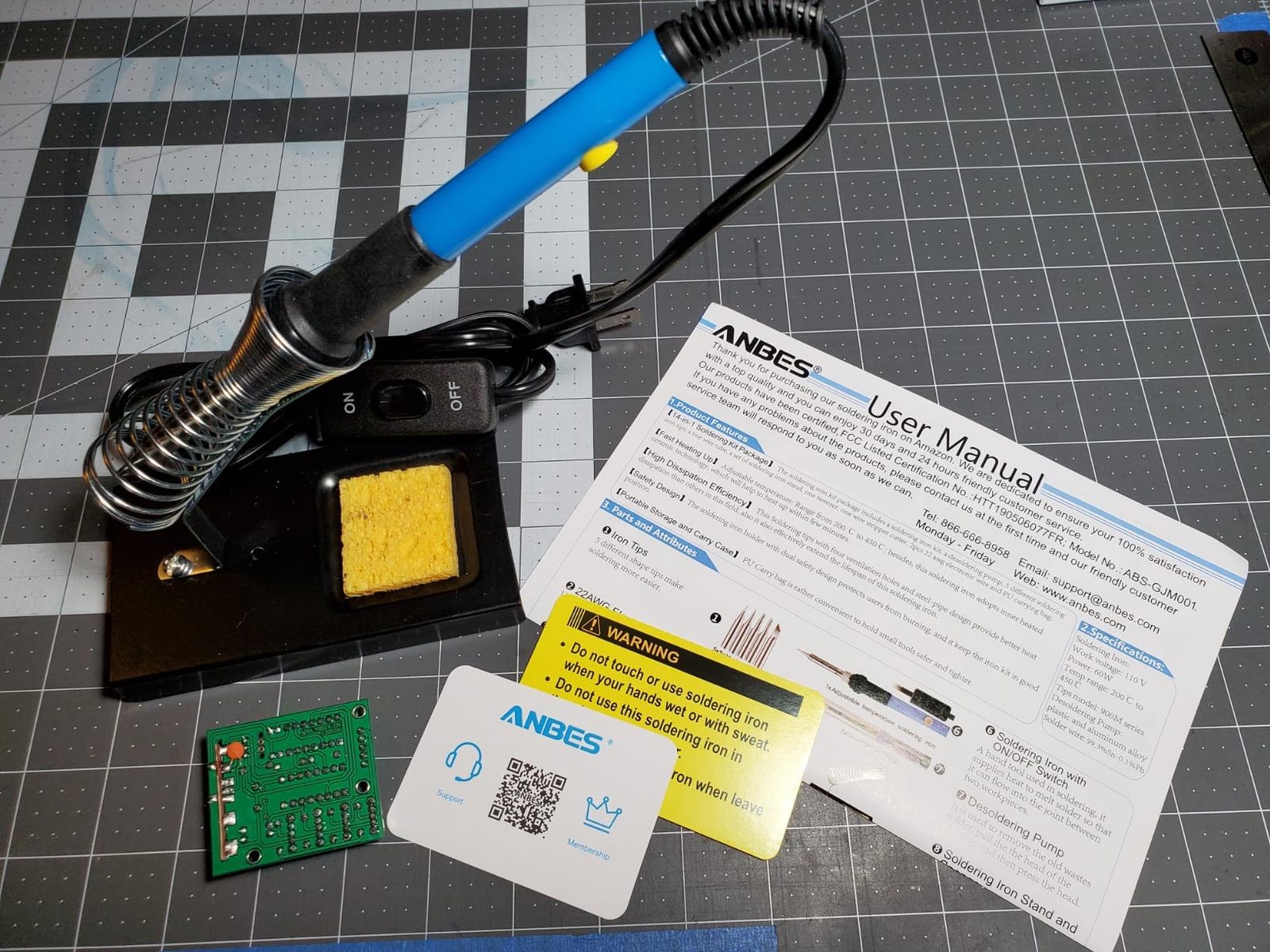 Soldering Iron Kit Electronics,60W Adjustable Temperature Welding pen customer photo 1