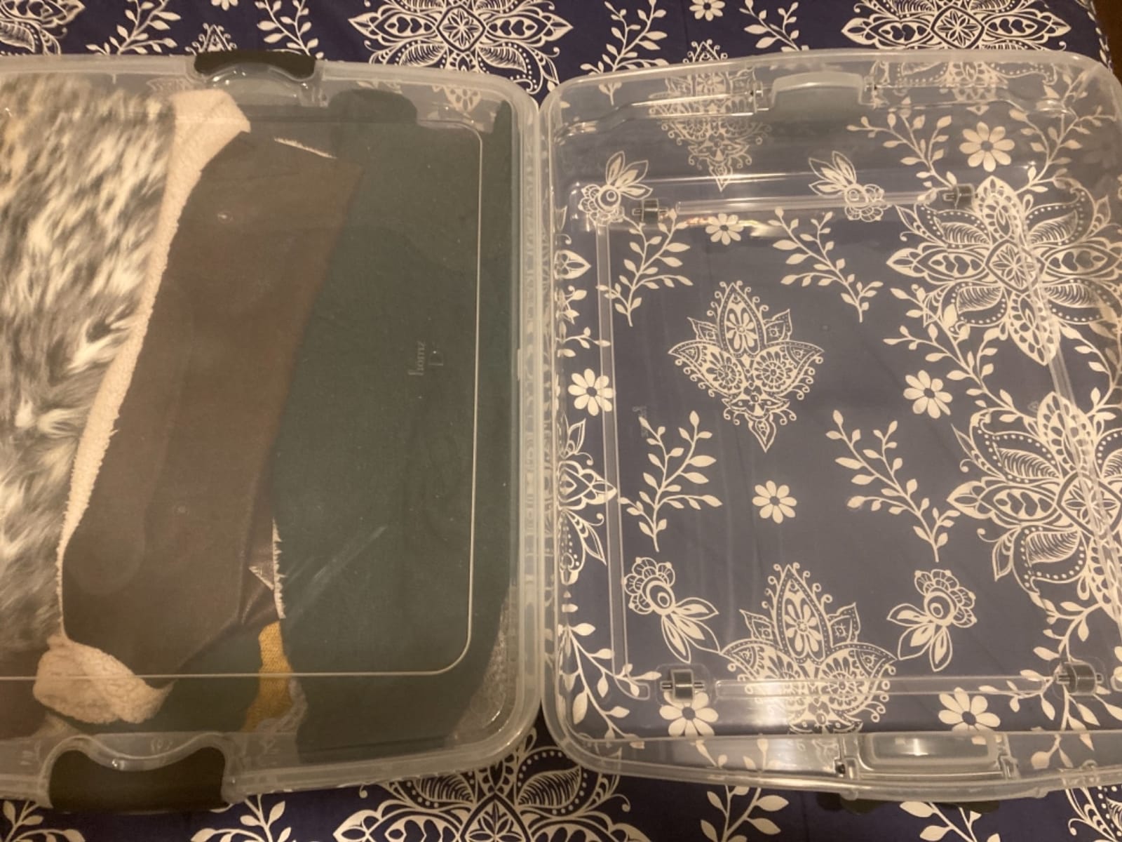 HOMZ Secure Latch, Clear Under Bed Plastic Storage Bins, 56 Quart, 2 Pack customer photo 2