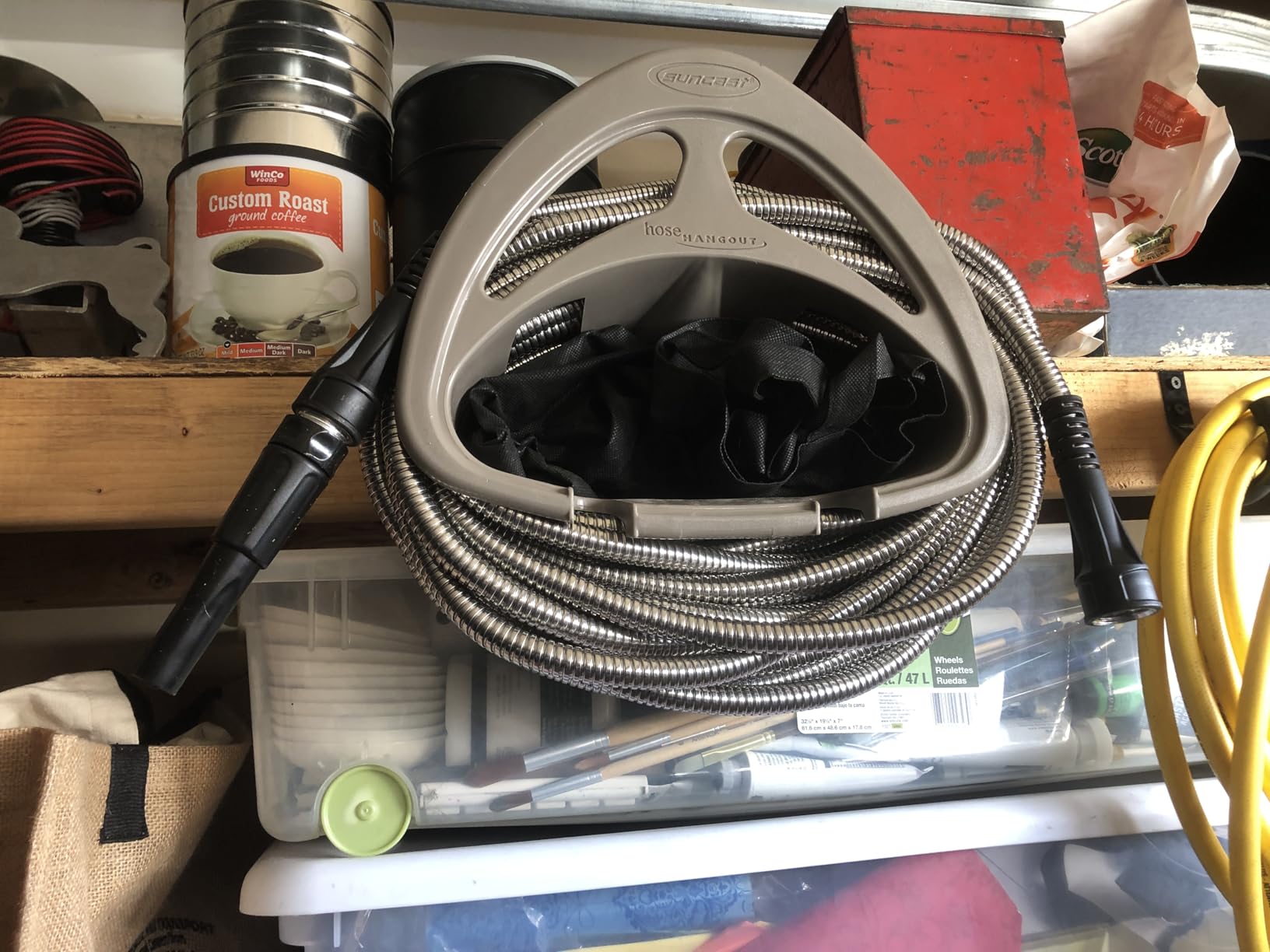 BIONIC STEEL 100 Ft Metal Garden Hose with Sprayer Nozzle | Non Kinking Design, Stainless Steel Heavy Duty Water Hose 100 Ft x 5/8 in. Flexible & NON Expandable for Water Flow, 500 PSI customer photo 2