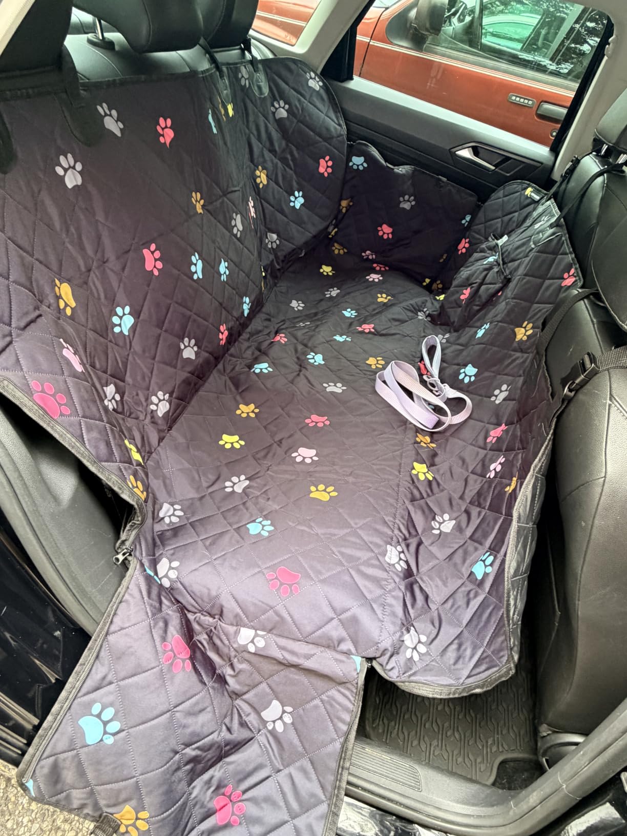 URPOWER Dog Car Seat Cover for Back Seat, Waterproof Hammock for Car & SUV customer photo 1