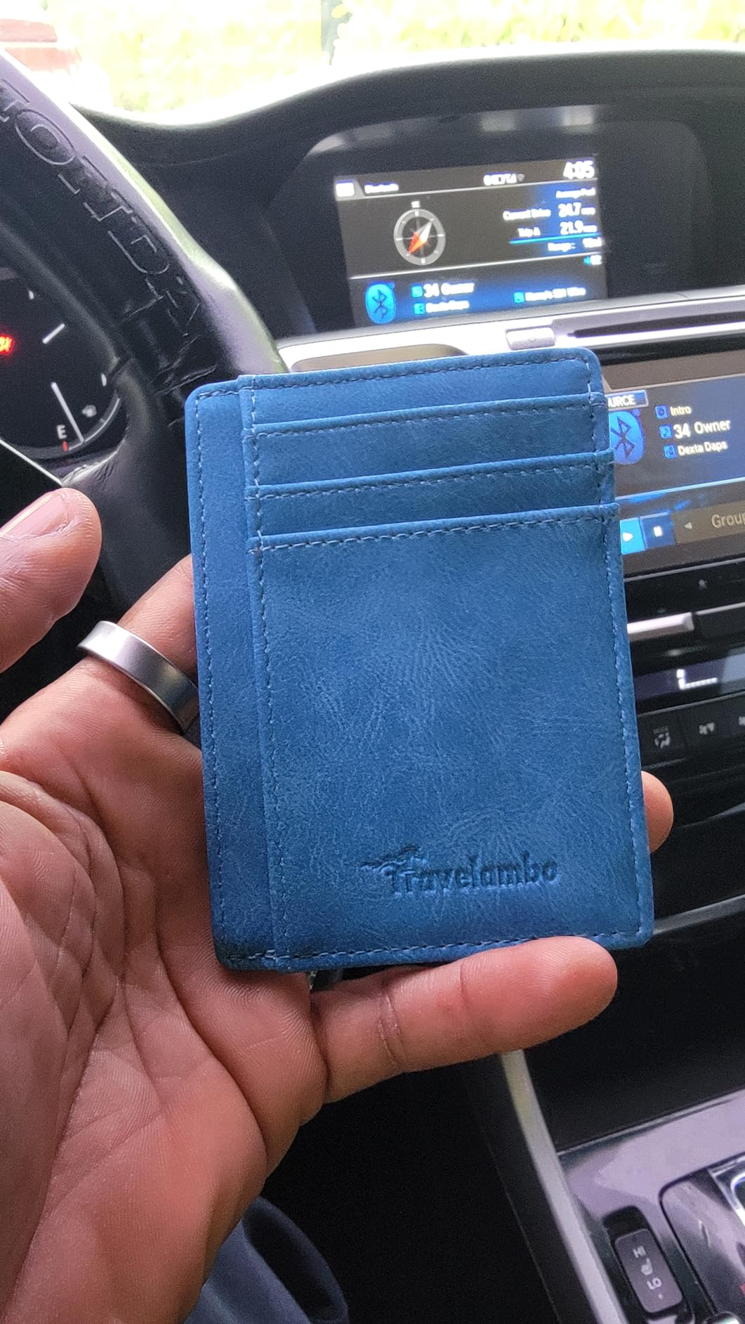 Travelambo Slim Wallet Front Pocket Minimalist Leather RFID Blocking Medium Size customer photo 1