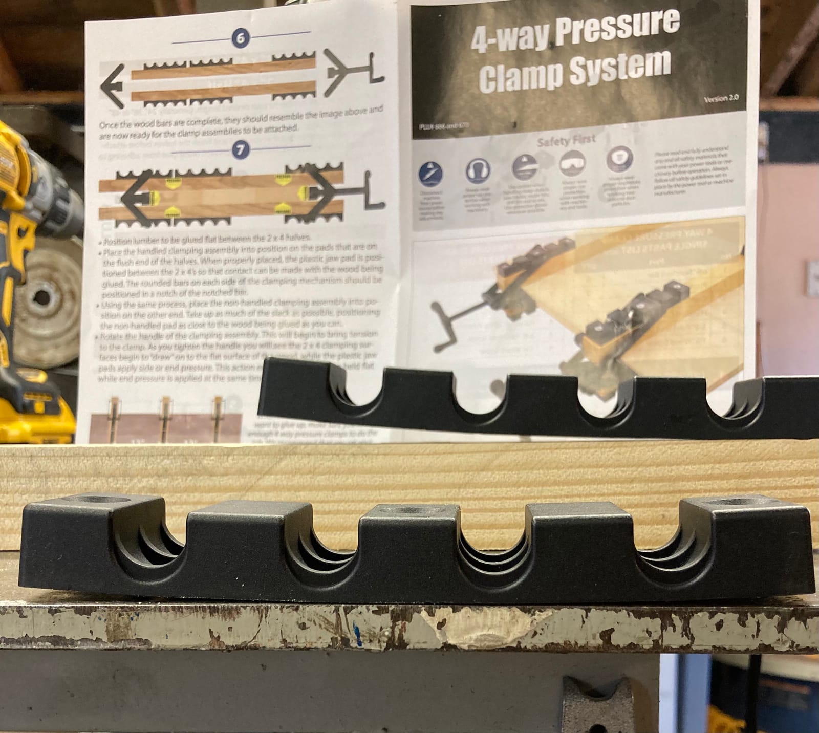 Peachtree Woodworking Supply 2 Pack of 4 Way Pressure Clamps - Clamping Panels From All Four Directions. For Woodworkers, Cabinet and Furniture Makers customer photo 2