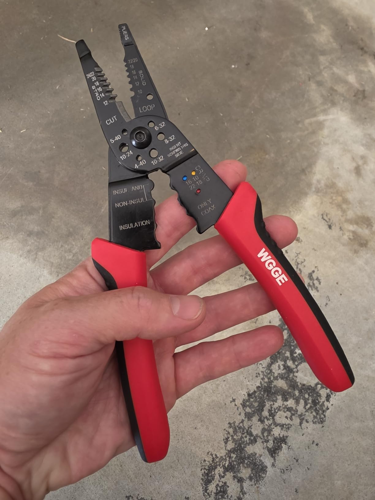 WGGE WG-015 Professional Wire Stripper, Wire Cutter and Wire Crimper 8-inch customer photo 1