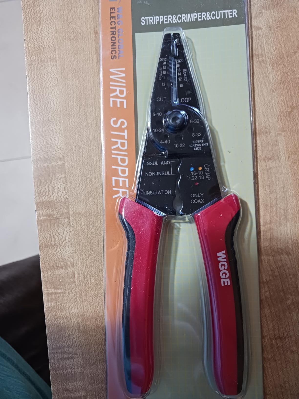 WGGE WG-015 Professional Wire Stripper, Wire Cutter and Wire Crimper 8-inch customer photo 2