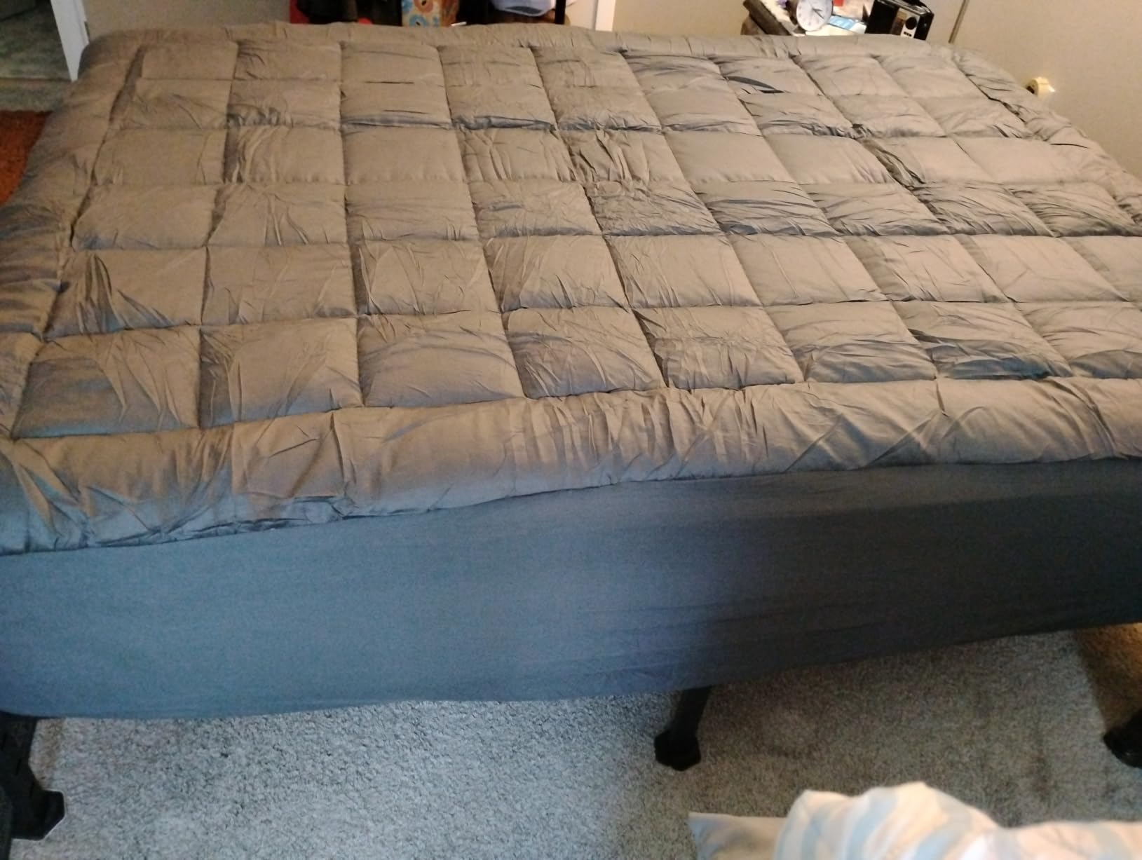EASELAND Queen Size Mattress Pad Cotton Pillow Top Mattress Topper White customer photo 1