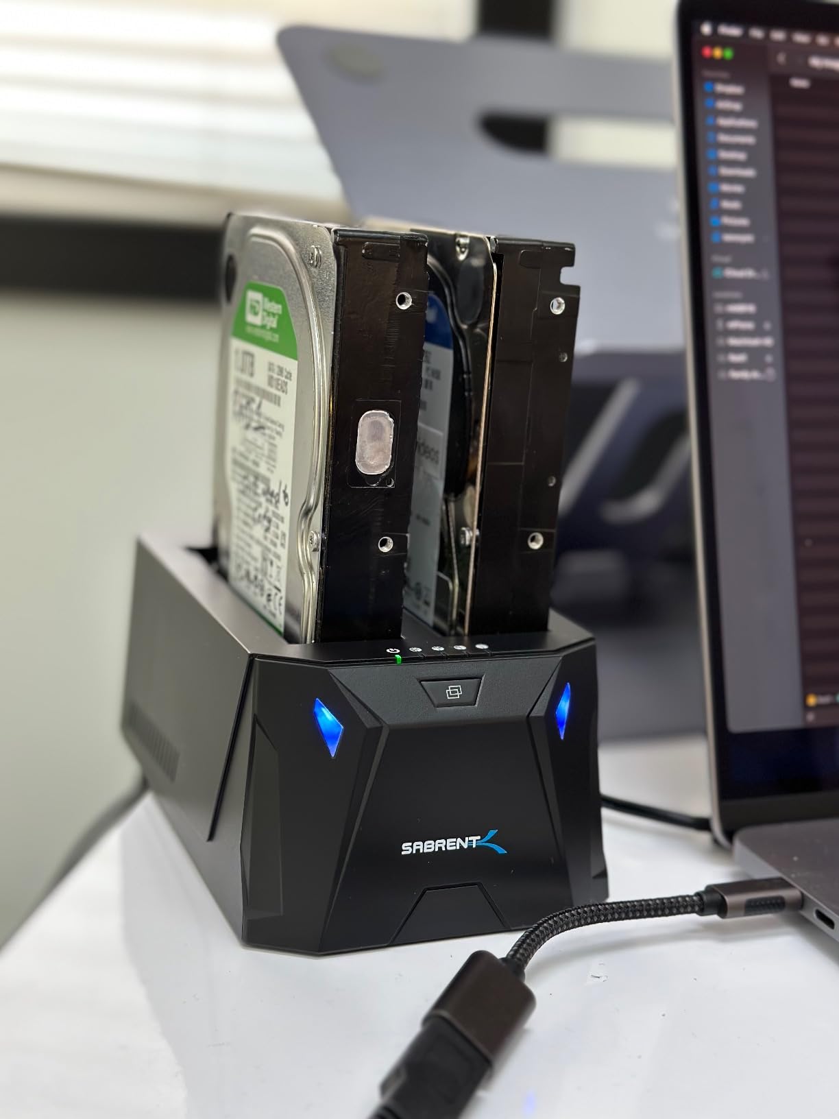 SABRENT USB 3.0 Dual Bay Hard Drive Docking Station & Cloner (EC-HD2B) customer photo 1