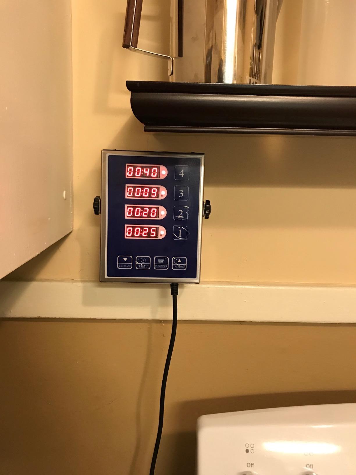 Precision Kitchen Timers for Cooking – 4 Channel Commercial Kitchen Timer Restaurant Kitchen Supplies – Stainless Steel Digital LED Chef Cooking Timer – Reminder Function, Loud Alarm, Blue customer photo 2