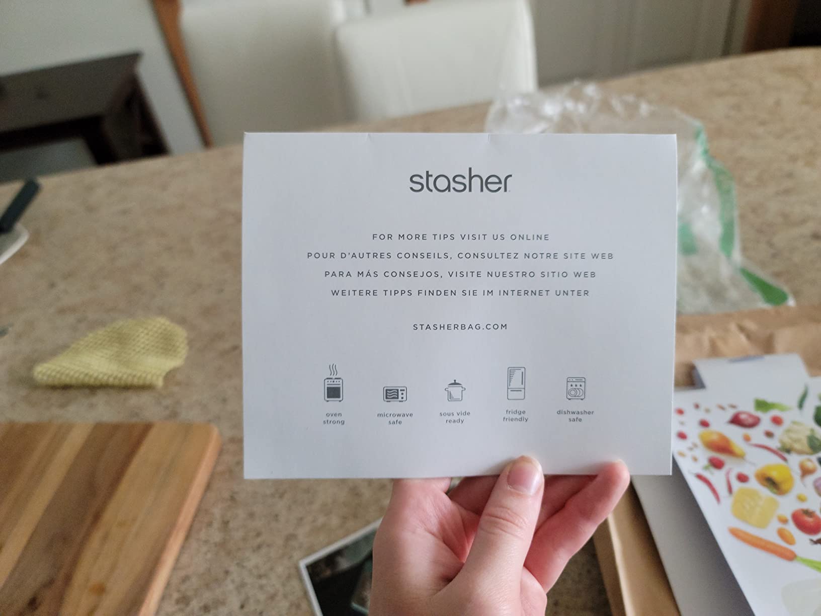 Stasher Reusable Half Gallon Silicone Food Storage Bag, Clear, 64 oz customer photo 1
