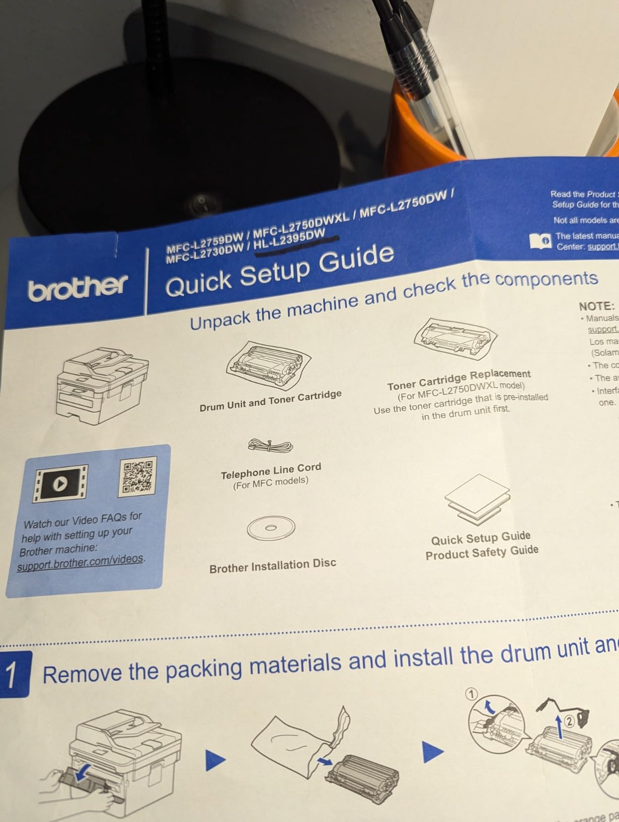 Brother Compact Monochrome Laser Printer, HLL2395DW, Flatbed Copy & Scan, Wireless Printing, NFC with Refresh Subscription Free Trial and Amazon Dash Replenishment Ready customer photo 1