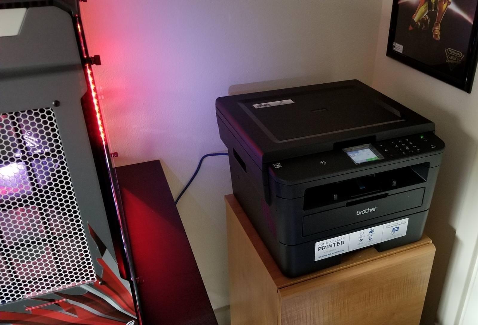 Brother Compact Monochrome Laser Printer, HLL2395DW, Flatbed Copy & Scan, Wireless Printing, NFC with Refresh Subscription Free Trial and Amazon Dash Replenishment Ready customer photo 2
